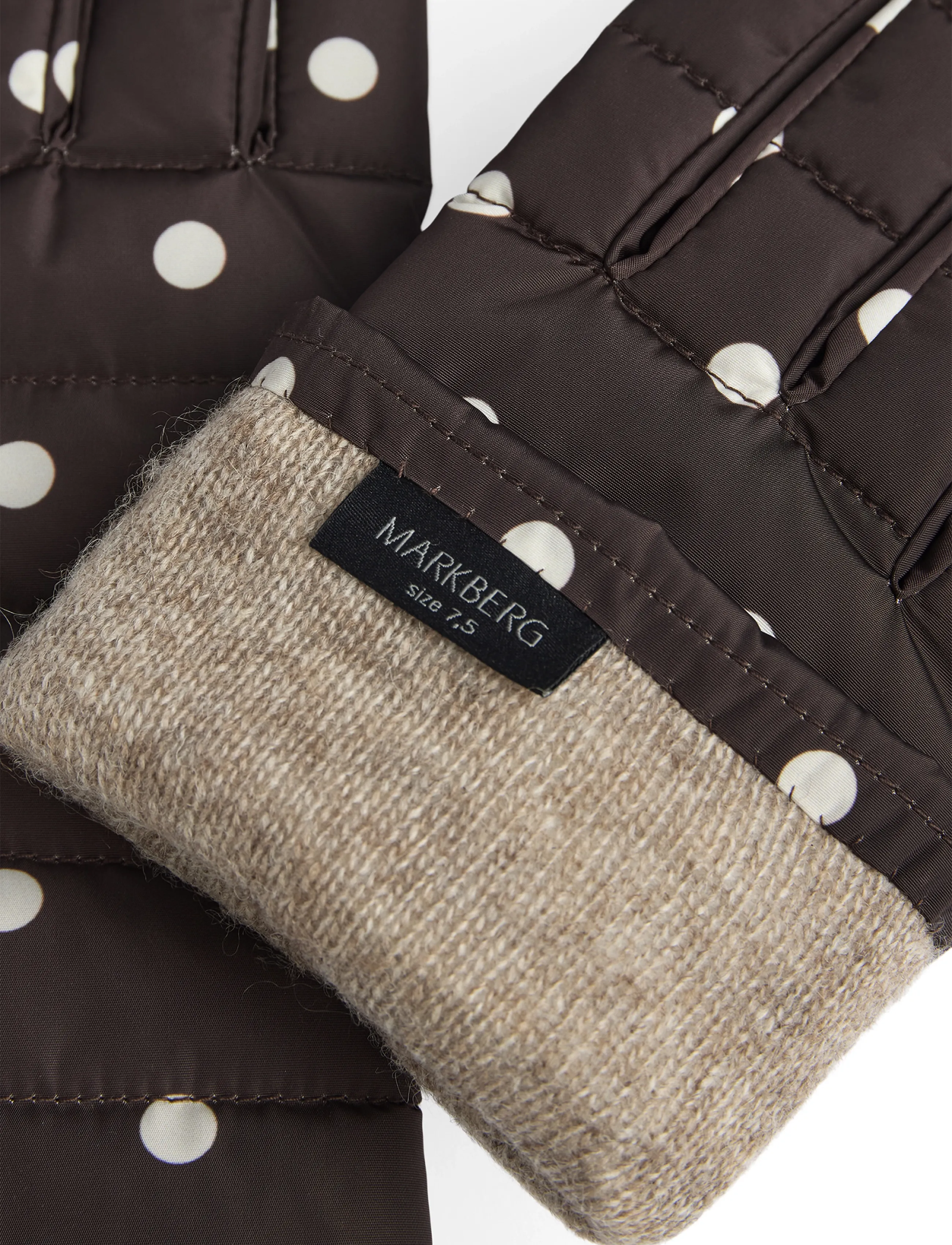 Markberg - AlberteMBG Glove - fingervantar - polka dot, brown - 3