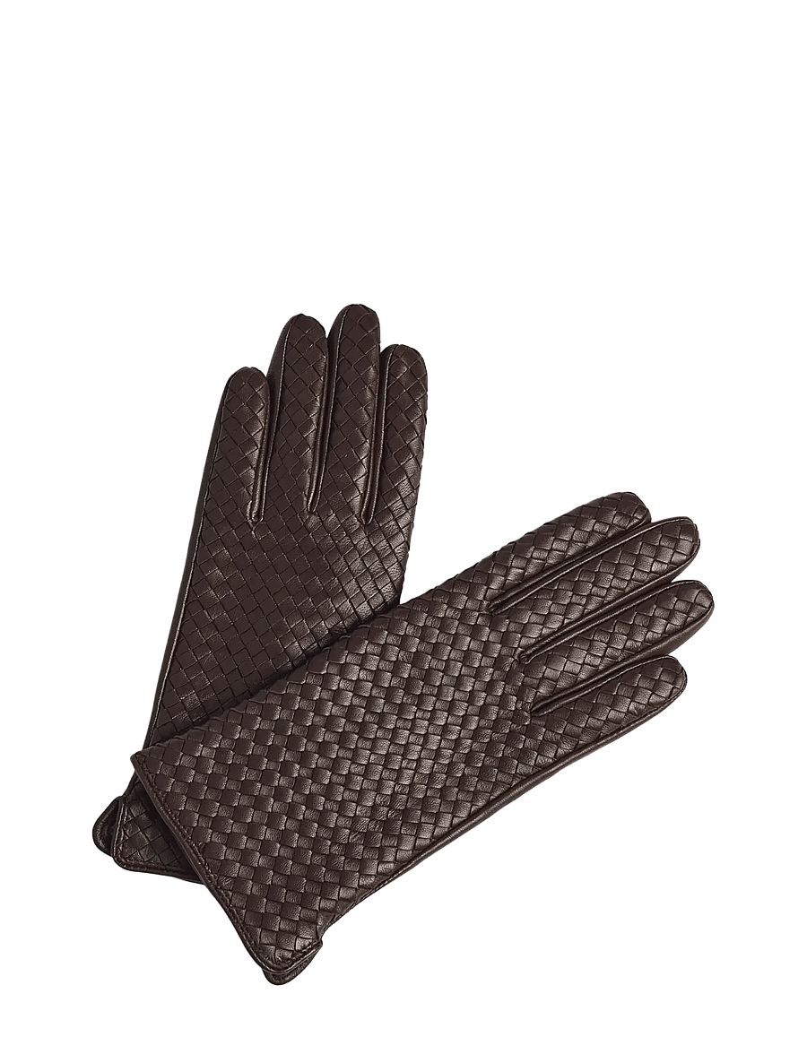 Markberg - MeliaMBG Glove, Weave - nahast kindad - dark brown - 0