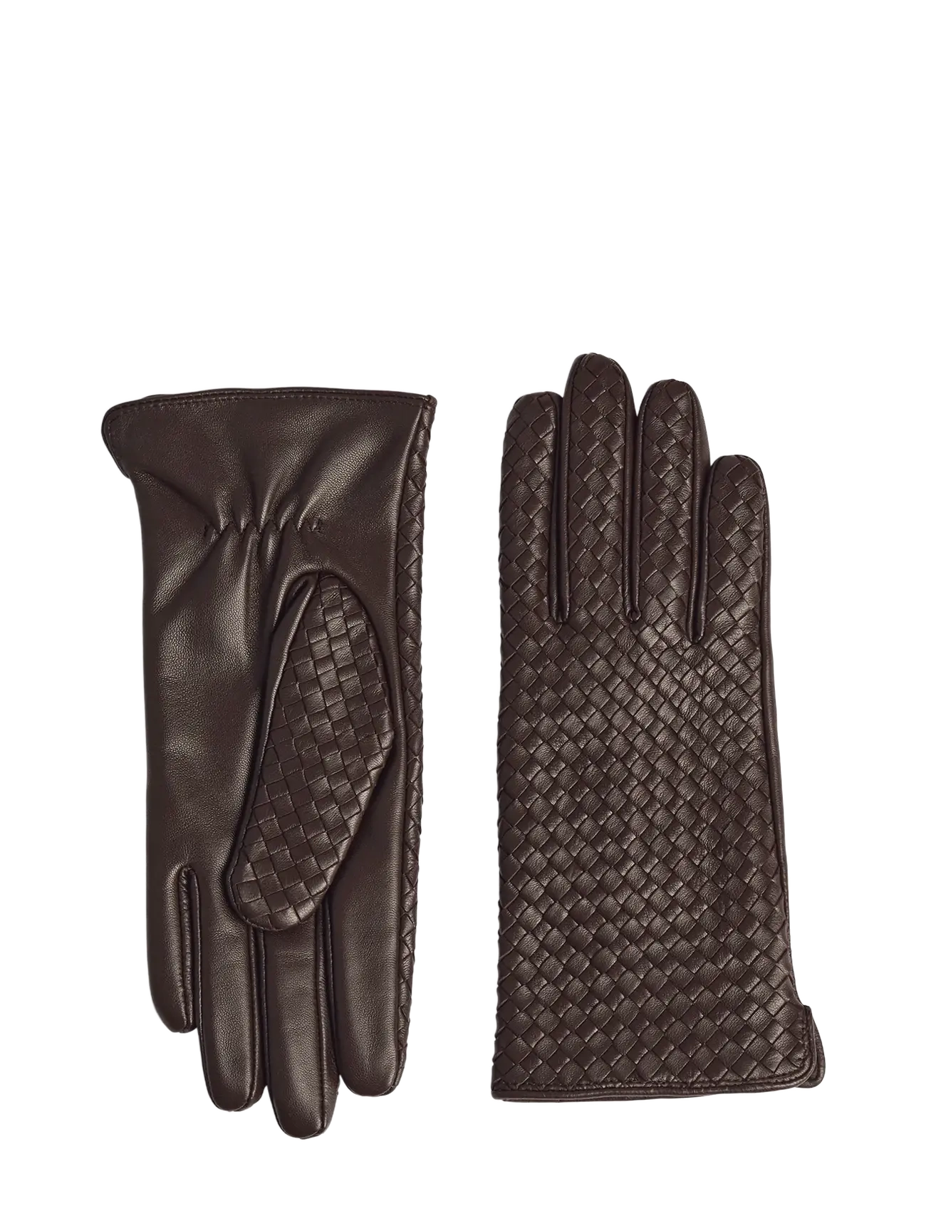 Markberg - MeliaMBG Glove, Weave - nahast kindad - dark brown - 1