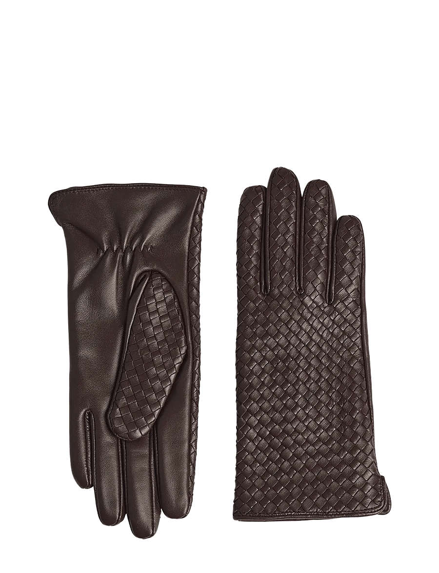 Markberg - MeliaMBG Glove, Weave - nahast kindad - dark brown - 1