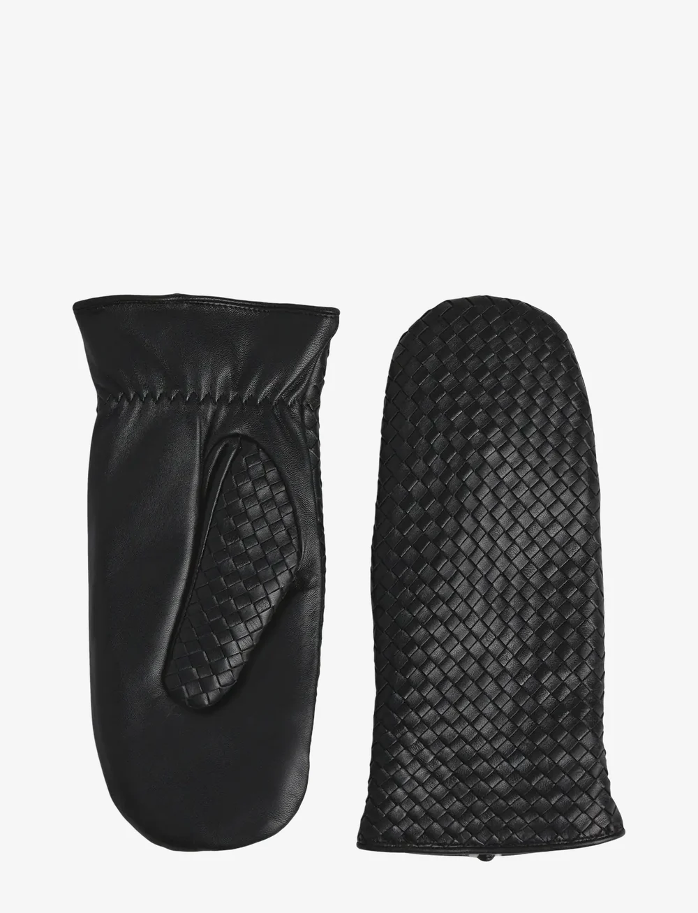 Markberg - EmbaMBG Mitten, Weave - mittens - black - 1
