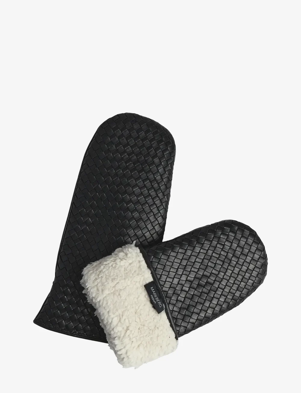 Markberg - EmbaMBG Mitten, Weave - mittens - black - 2