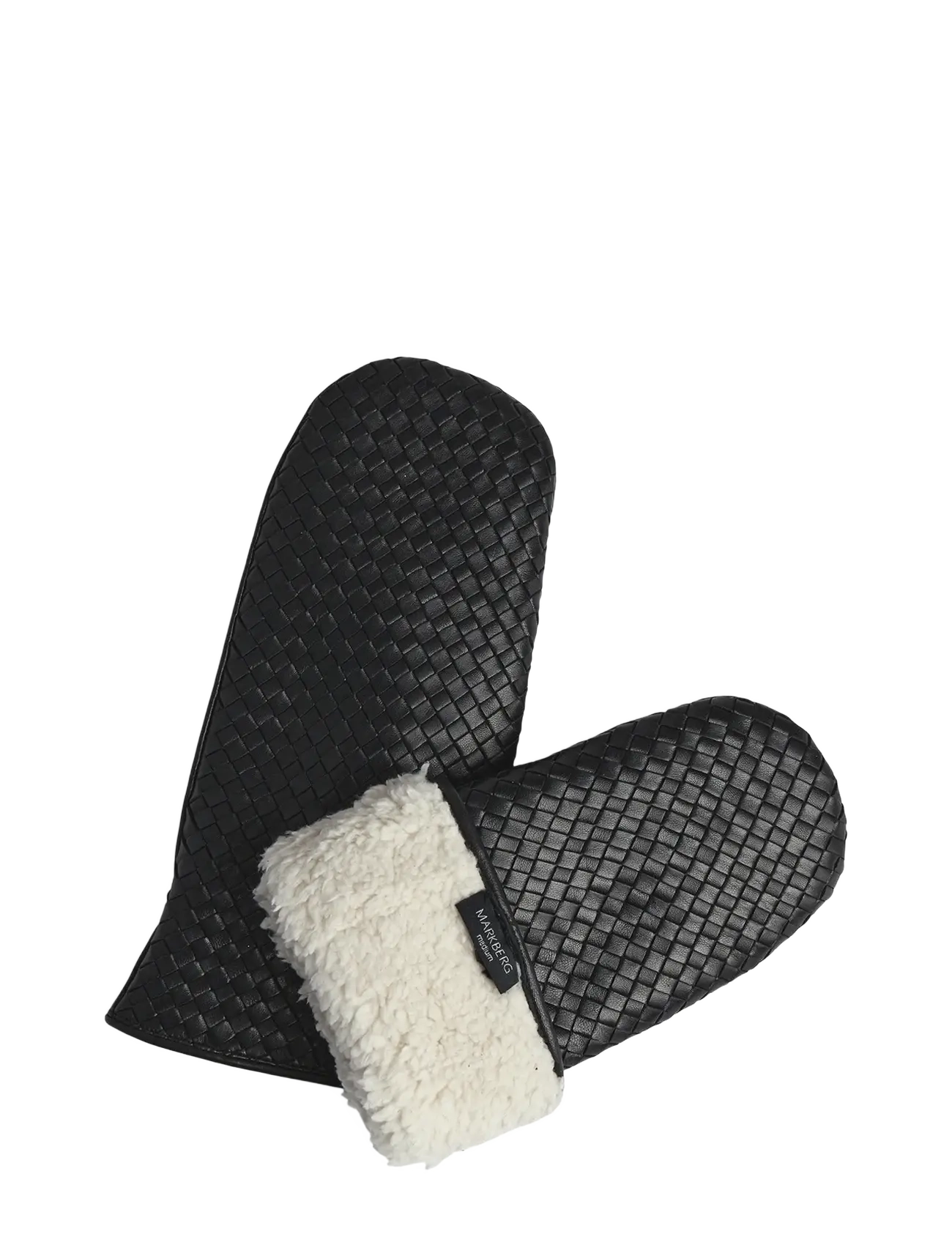 Markberg - EmbaMBG Mitten, Weave - accessories - black - 2
