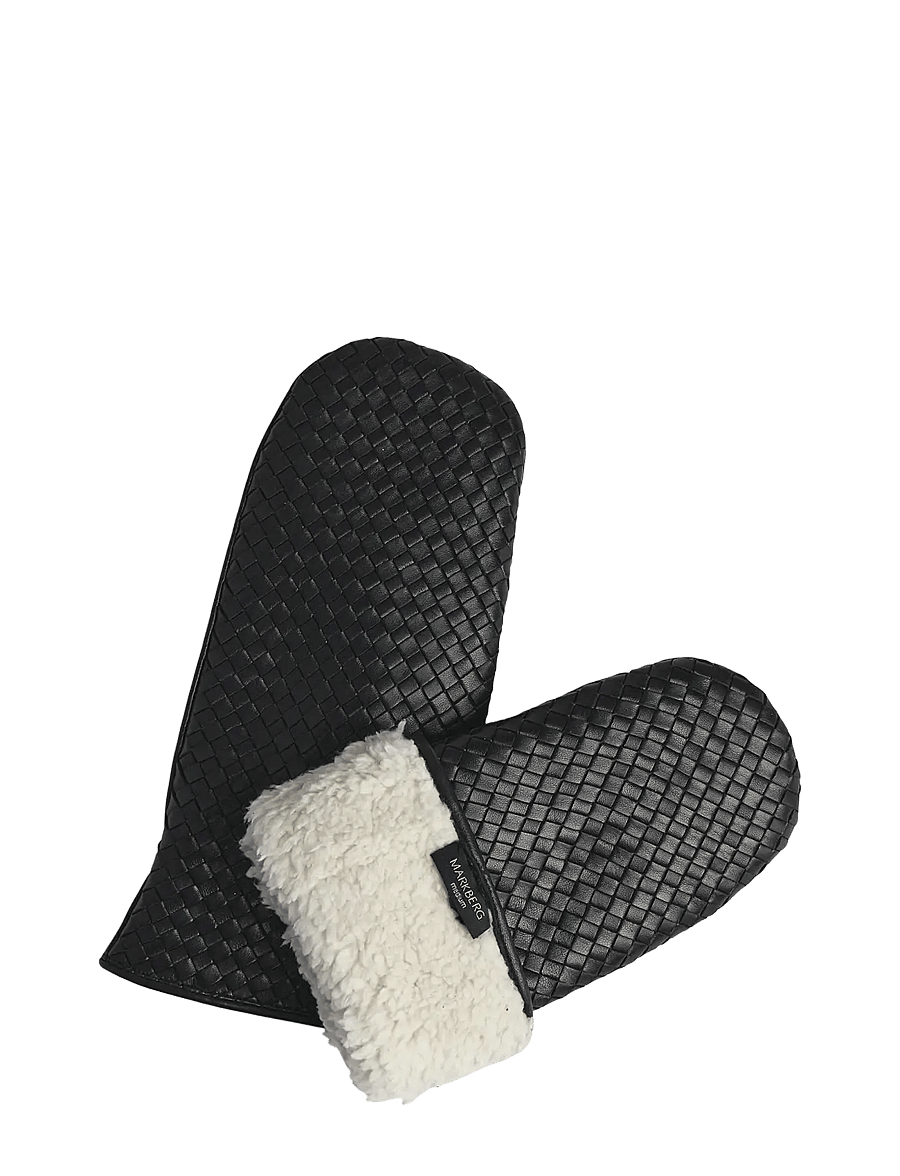 Markberg - EmbaMBG Mitten, Weave - fäustlinge - black - 2