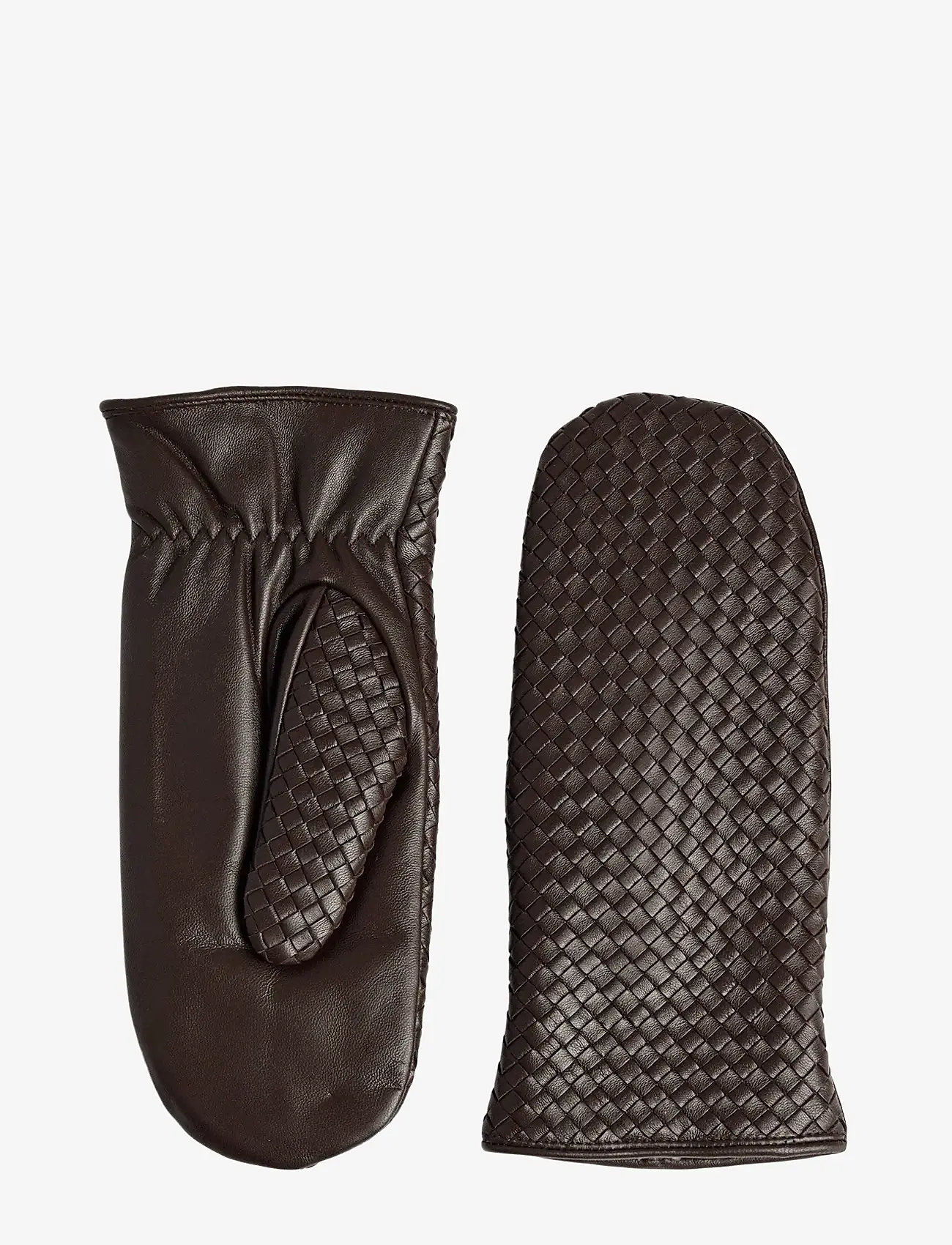 Markberg - EmbaMBG Mitten, Weave - fäustlinge - dark brown - 1