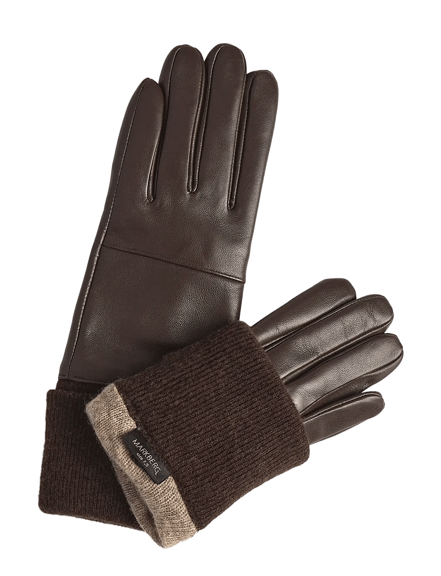 Markberg - CyrusMBG Glove - nahast kindad - dark brown - 2