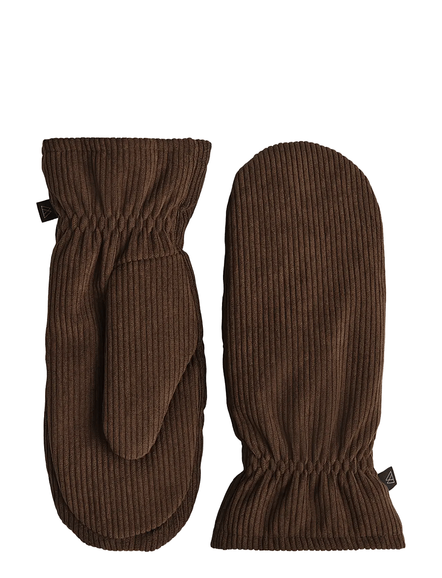 Markberg - AnoukMBG Mitten, Corduroy - fäustlinge - dark brown - 1