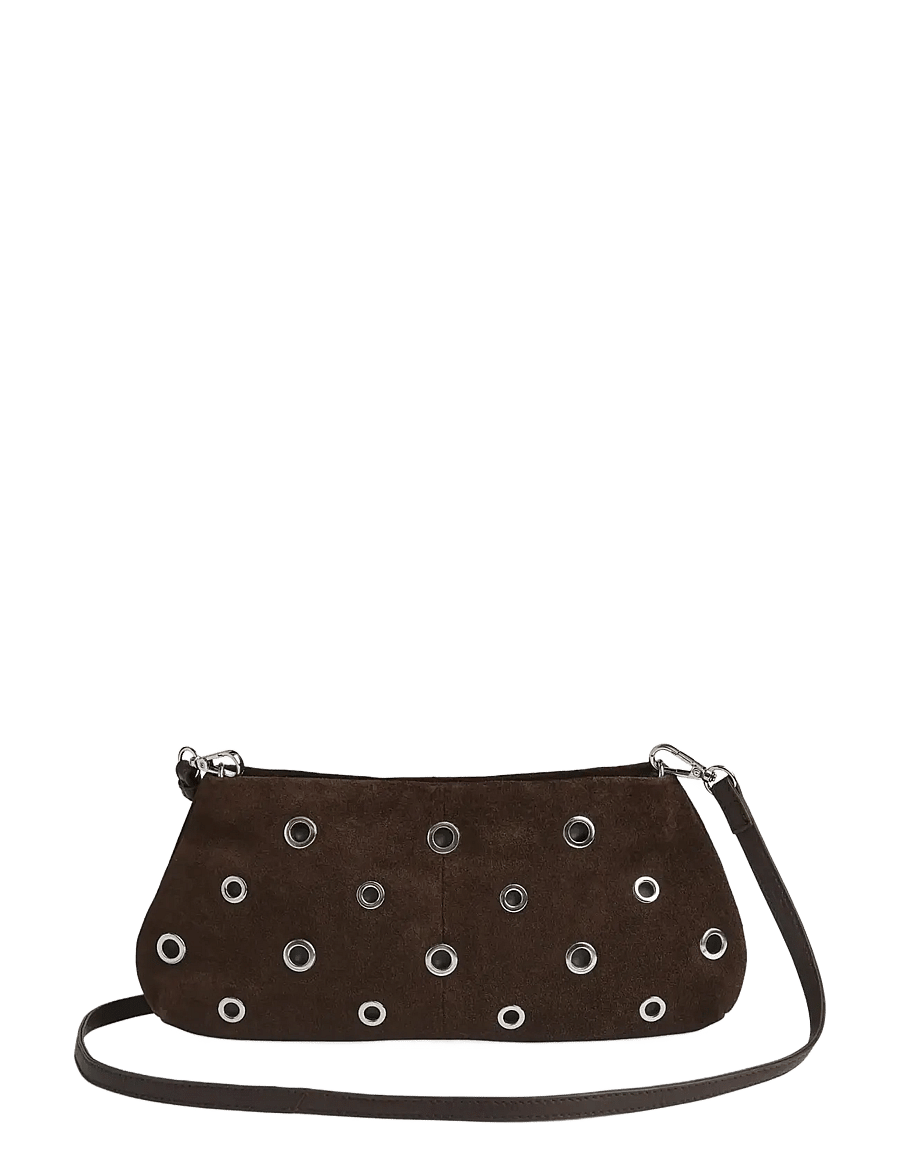 Markberg - EssieMBG Cross. Bag, Suede - crossbody bags - espresso brown - 0