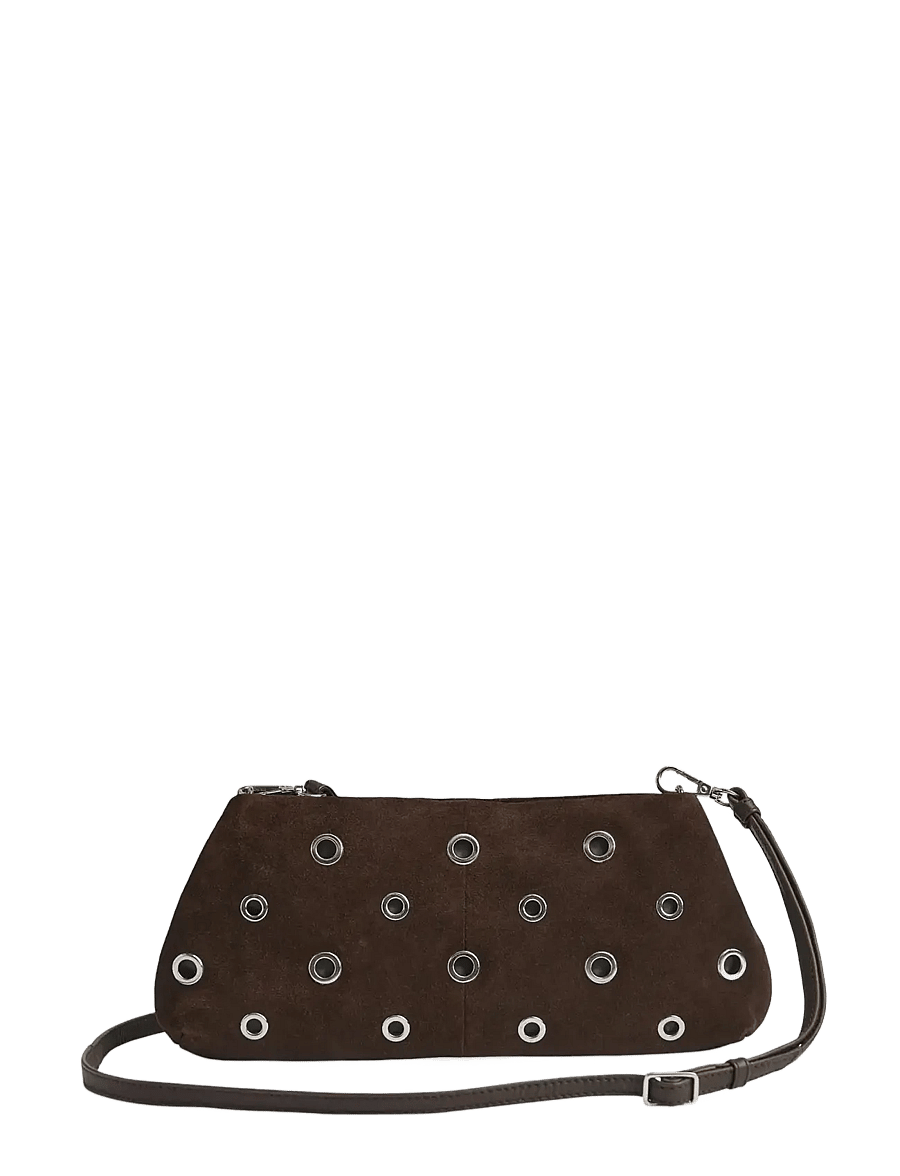 Markberg - EssieMBG Cross. Bag, Suede - crossbody bags - espresso brown - 2