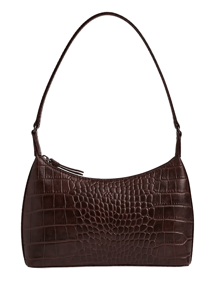 Markberg - FeliciaMBG Bag, Croco - axelremsväskor - espresso brown - 0