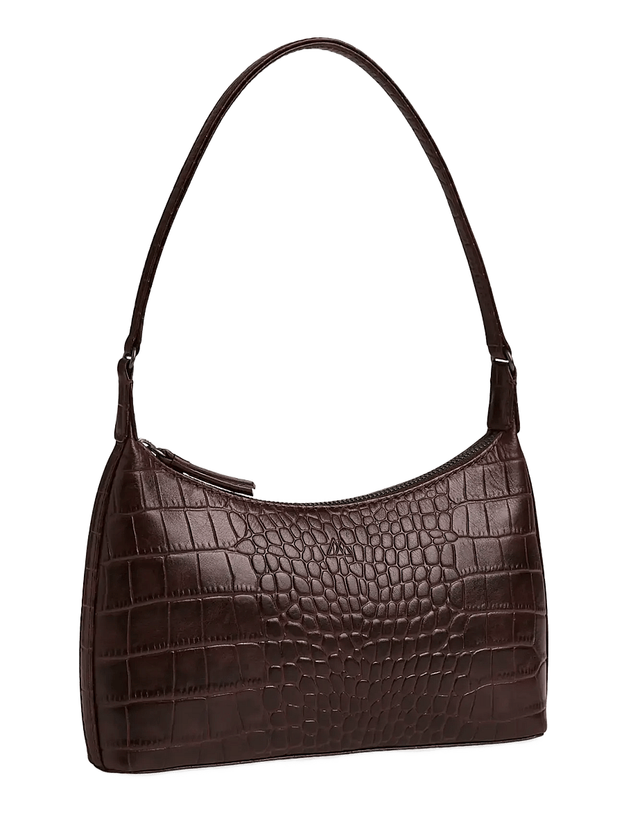 Markberg - FeliciaMBG Bag, Croco - axelremsväskor - espresso brown - 1