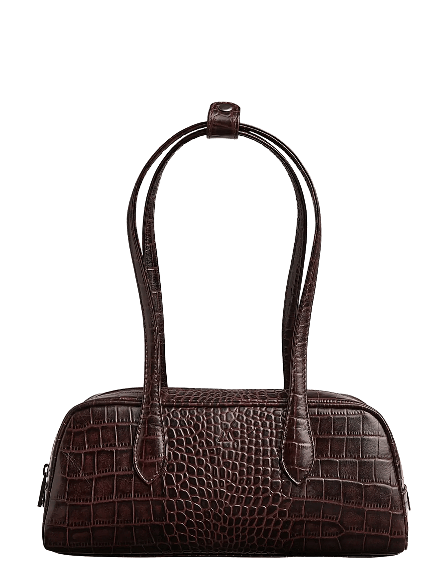 Markberg - EdenaMBG Bag, Croco - modetrender - espresso brown - 1