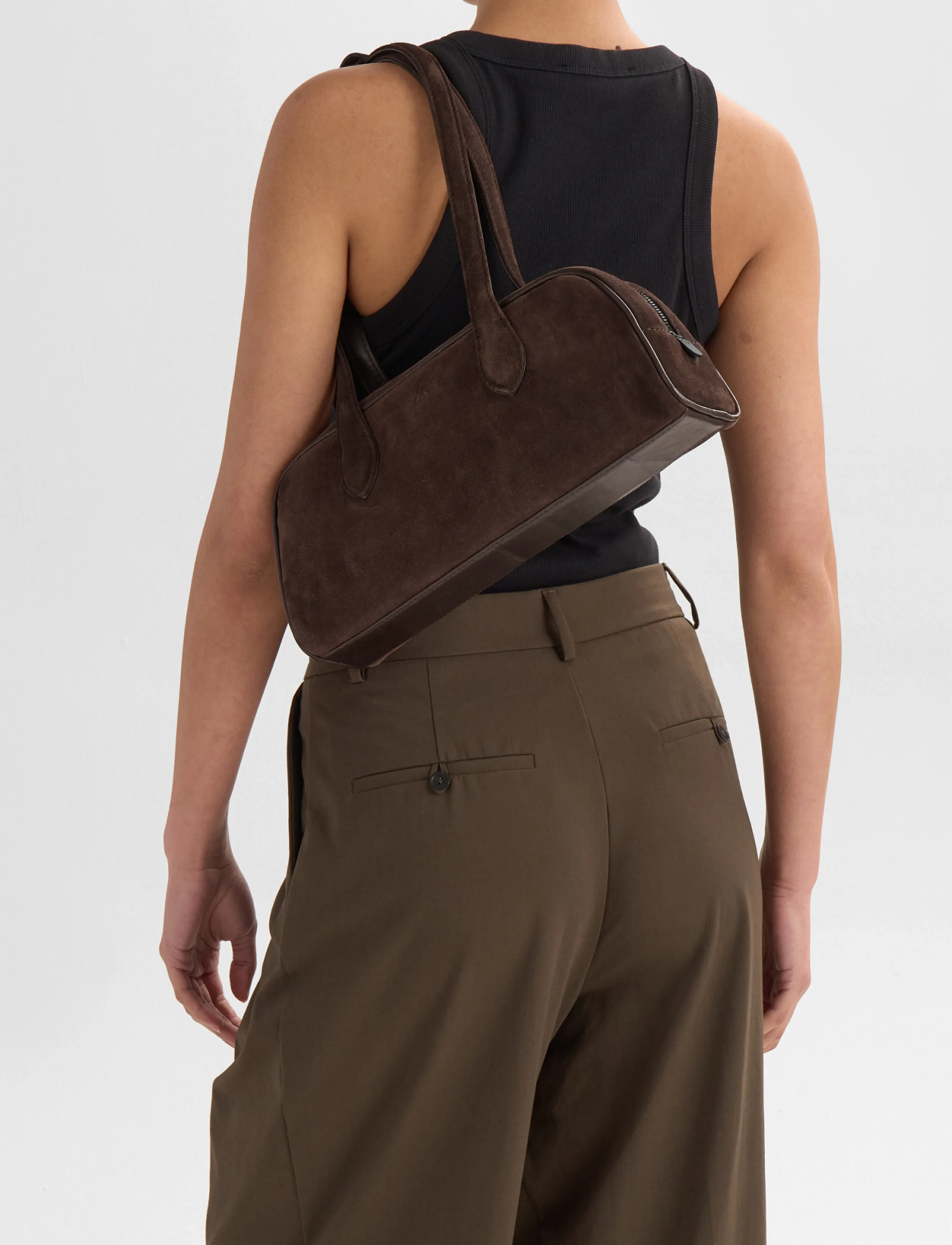 Markberg - EdenaMBG Bag, Suede - dark brown - 5