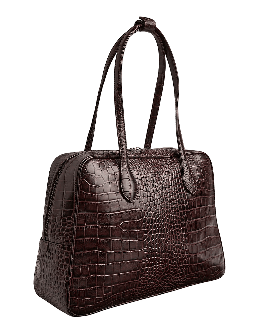 Markberg - ElaraMBG Work Bag, Croco - espresso brown - 2