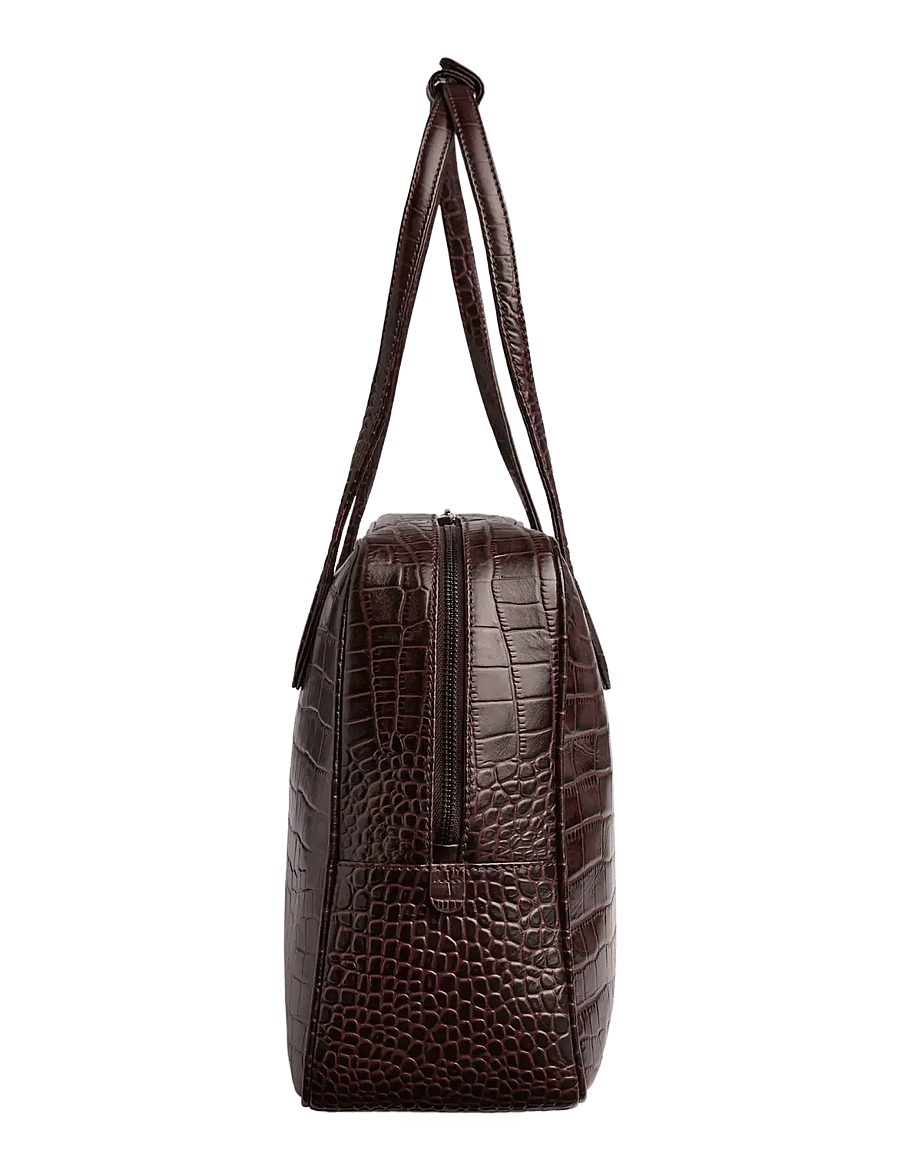 Markberg - ElaraMBG Work Bag, Croco - espresso brown - 3