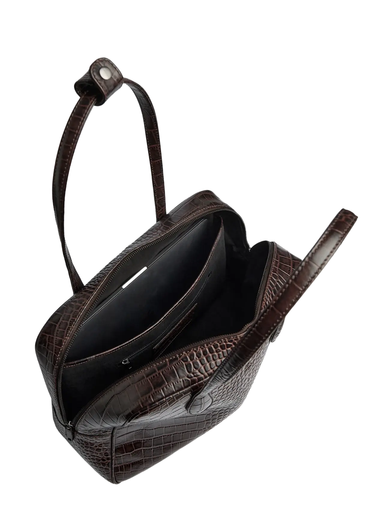 Markberg - ElaraMBG Work Bag, Croco - espresso brown - 4