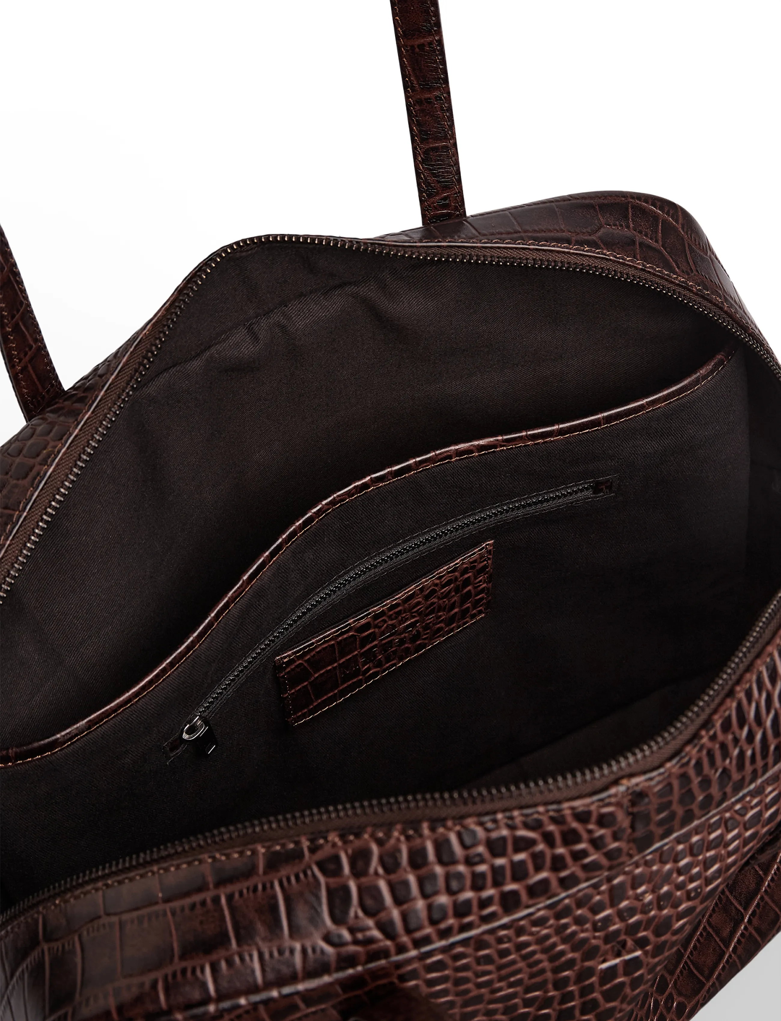 Markberg - ElaraMBG Work Bag, Croco - espresso brown - 5