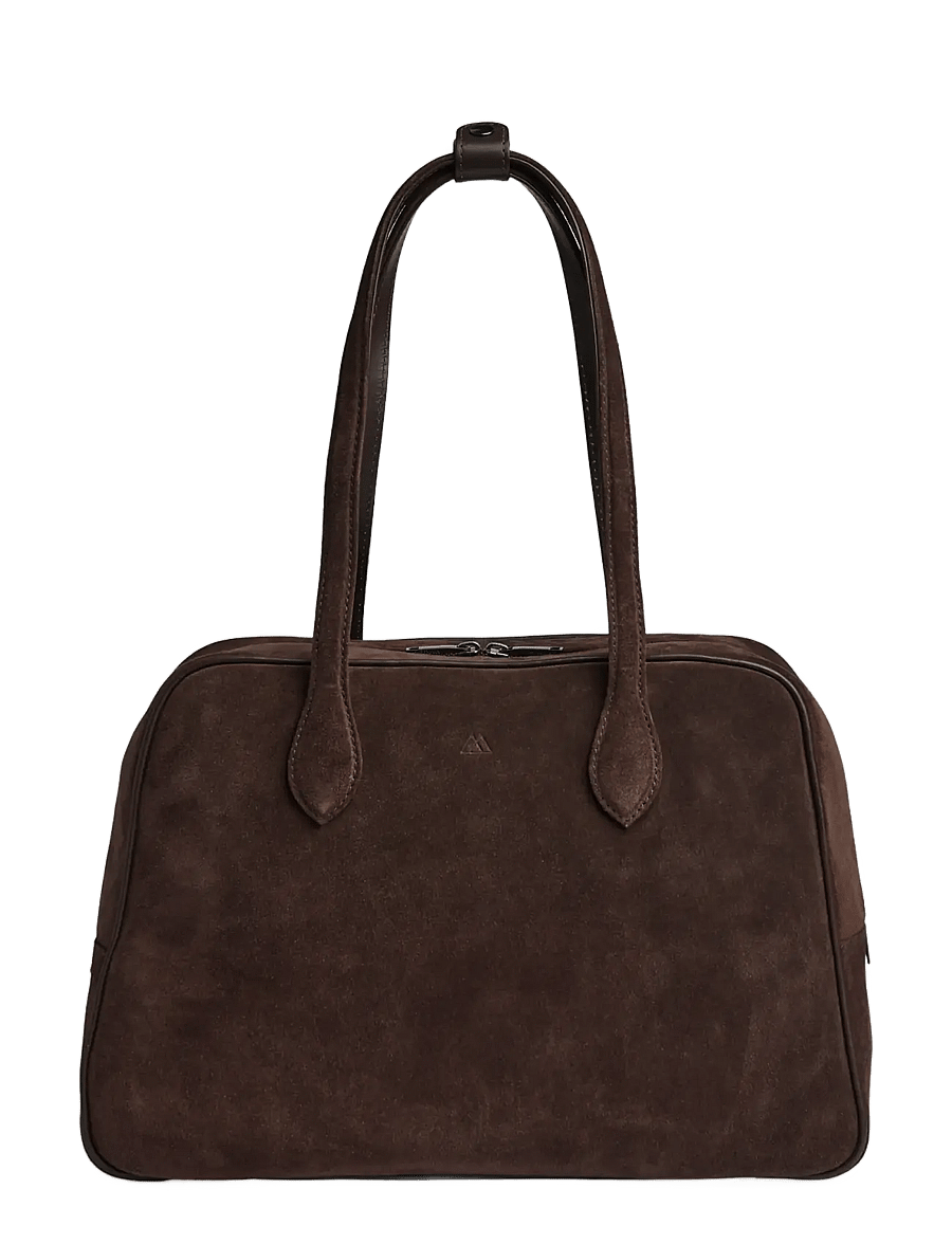 Markberg - ElaraMBG Work Bag, Suede - kandekotid - dark brown - 1