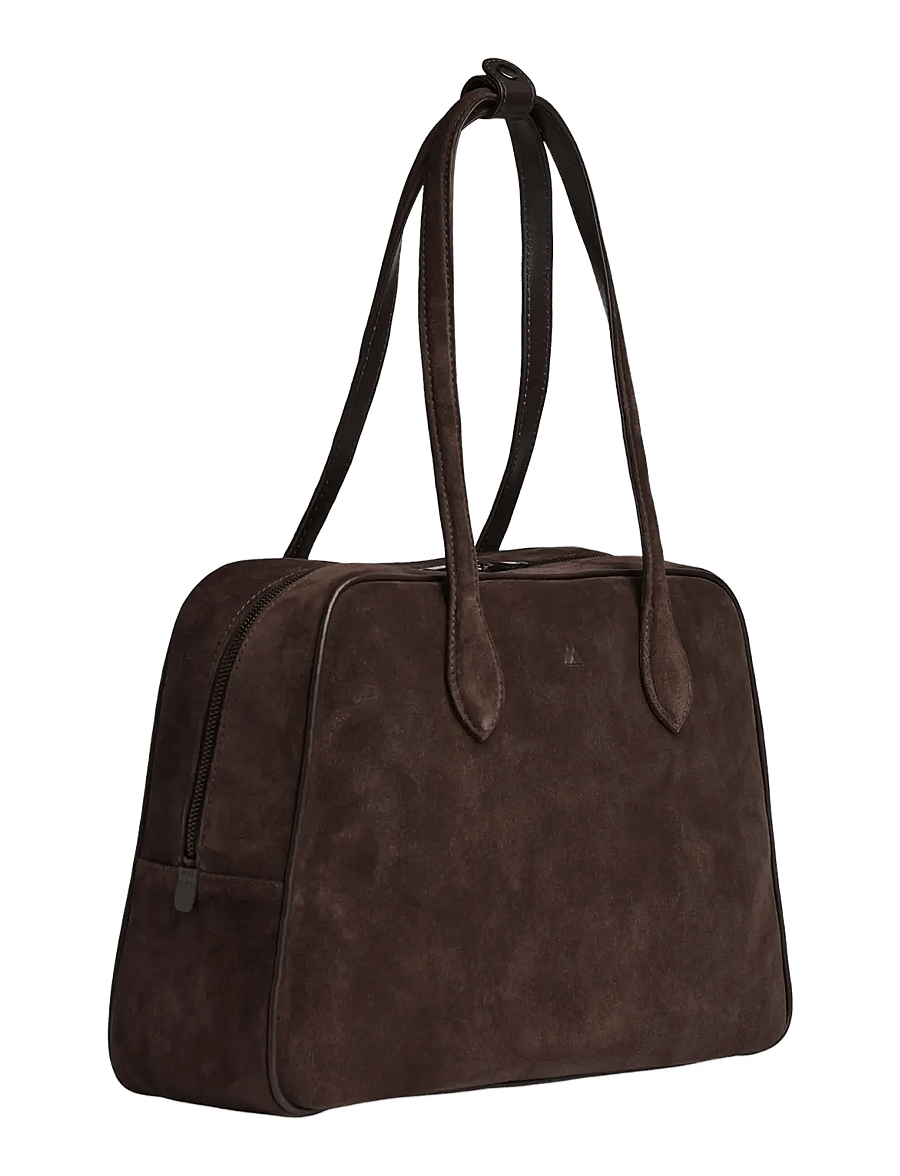 Markberg - ElaraMBG Work Bag, Suede - kandekotid - dark brown - 2