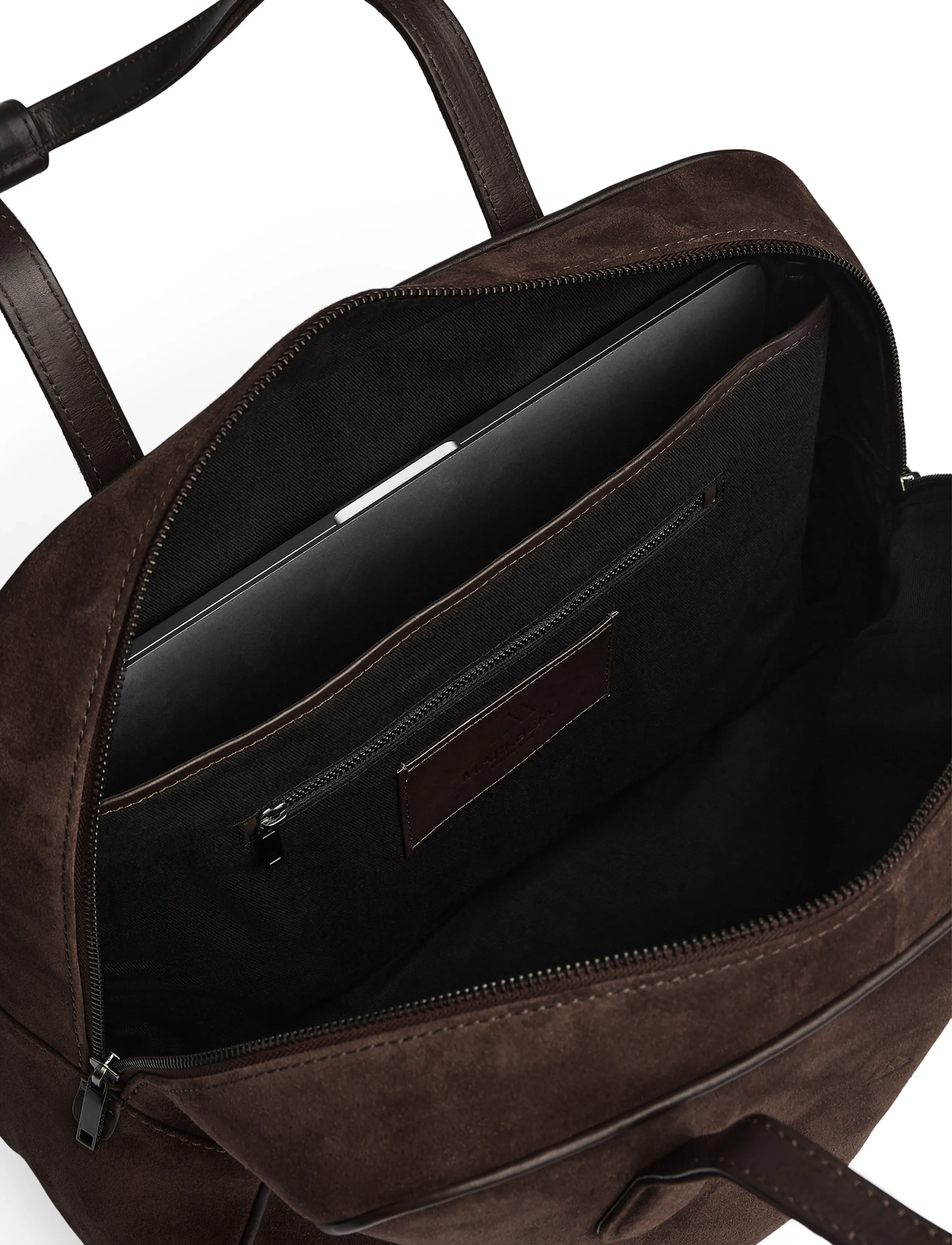 Markberg - ElaraMBG Work Bag, Suede - dark brown - 5