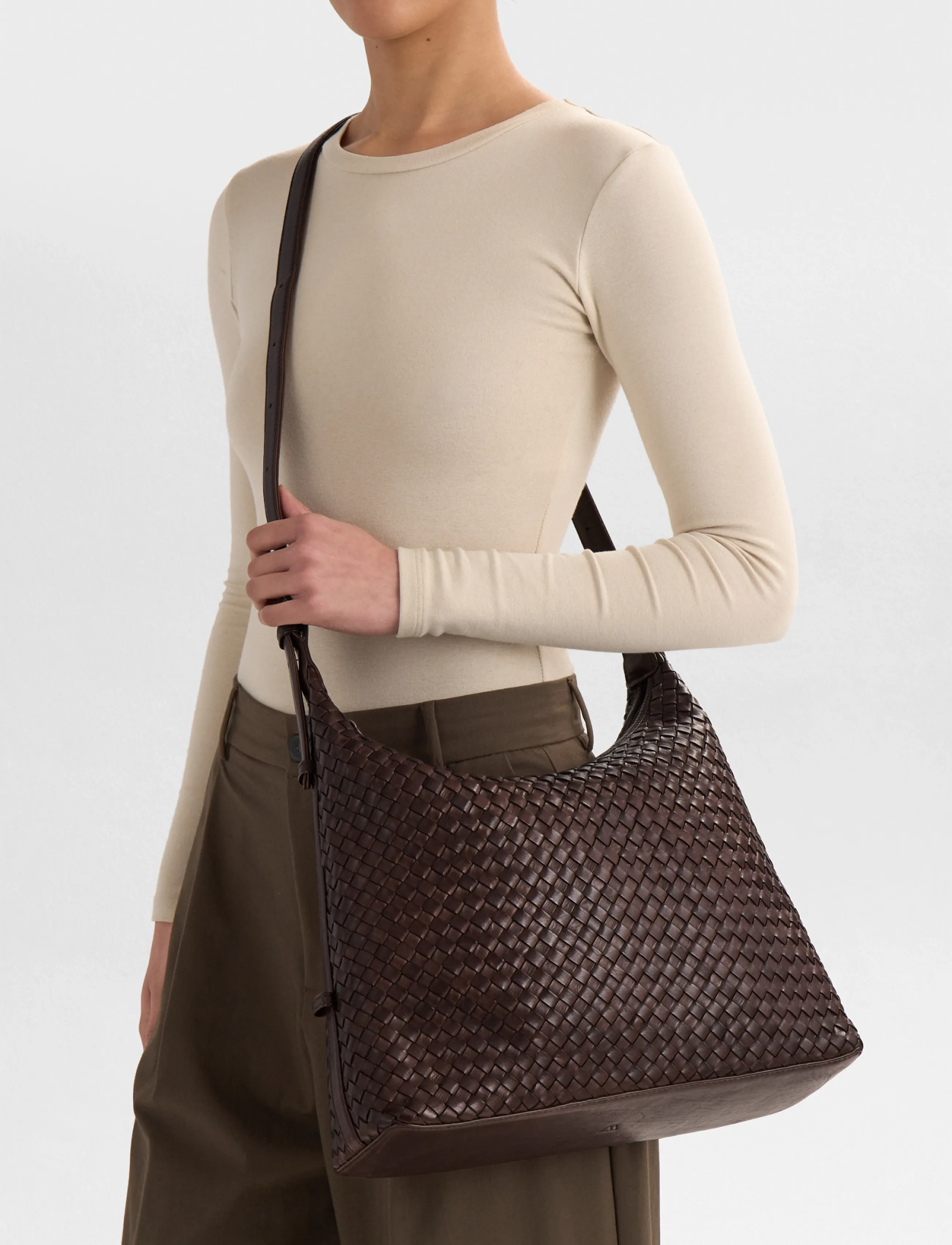 Markberg - TribecaMBG Bag, Weave - dark brown - 5