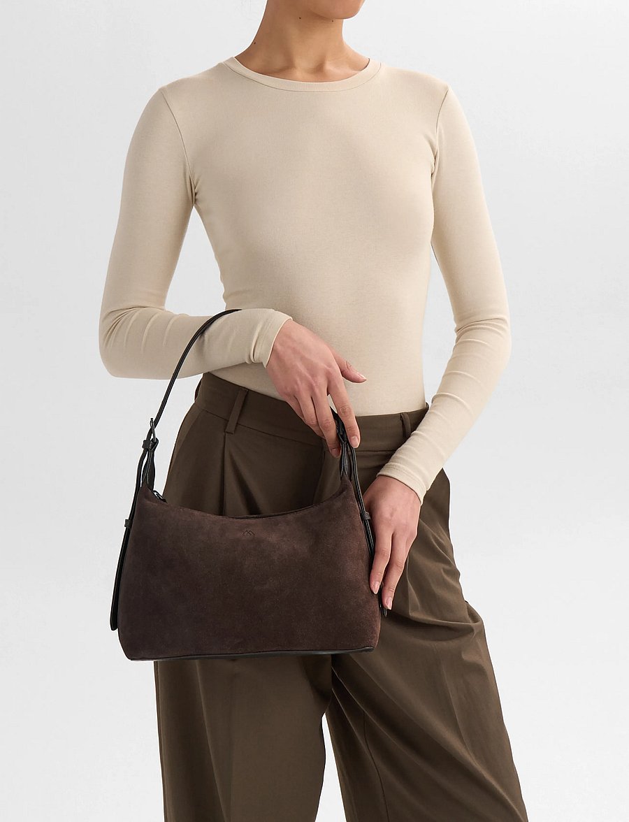Markberg - AmariMBG Crossbody Bag, Suede - moetrendid - dark brown - 0