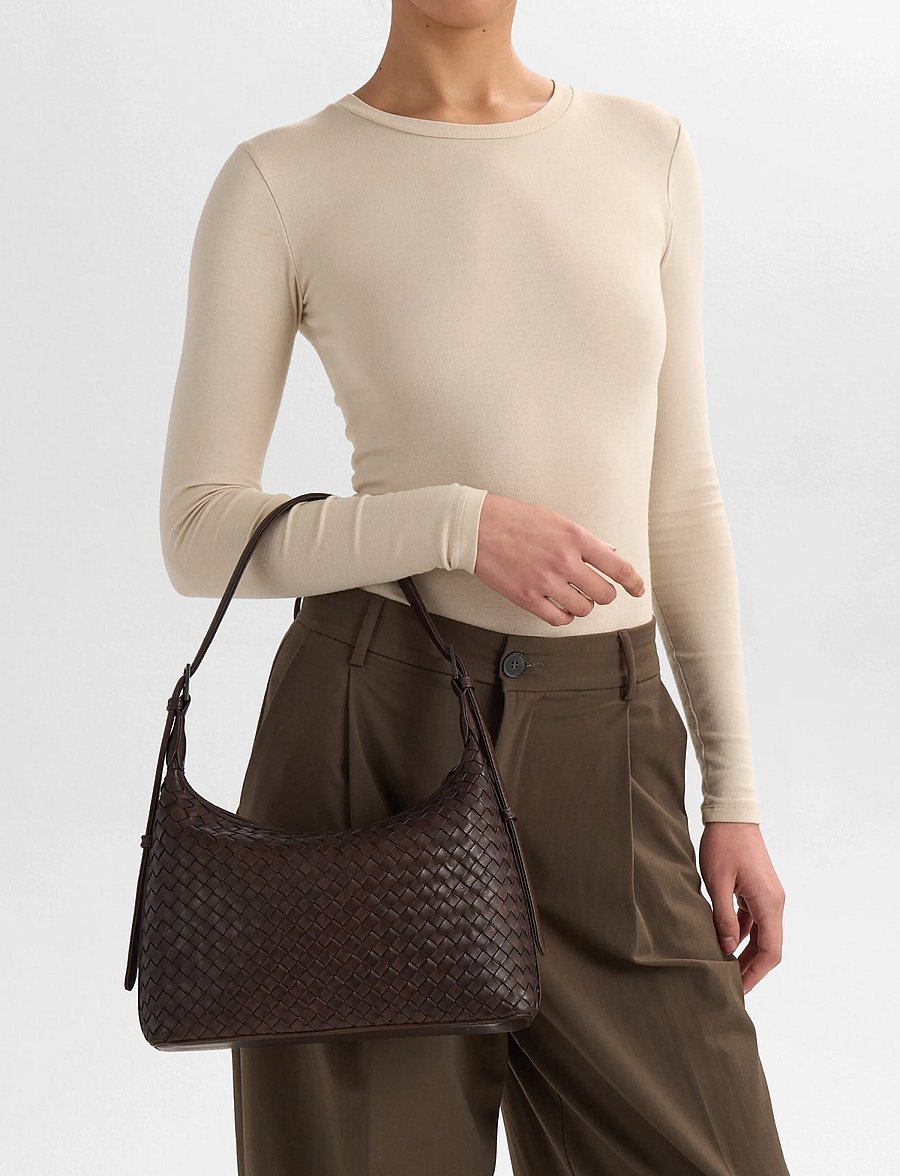 Markberg - AmariMBG Crossbody Bag, Weave - moetrendid - dark brown - 0
