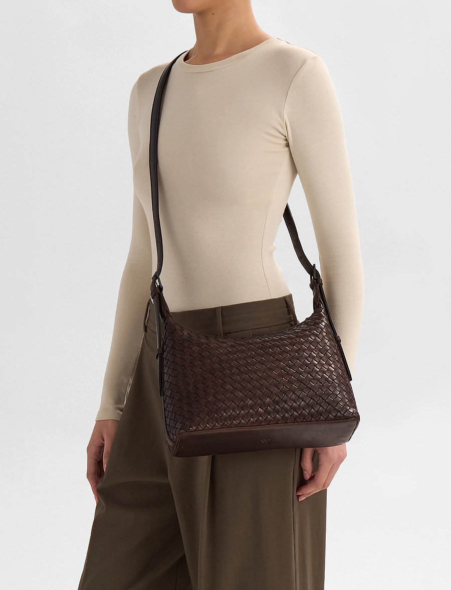 Markberg - AmariMBG Crossbody Bag, Weave - moetrendid - dark brown - 5