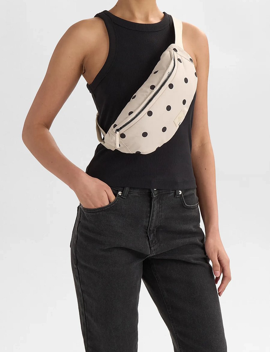 Markberg - HazeMBG Bum Bag, Recycled - mode trends - polka dot, creme - 0