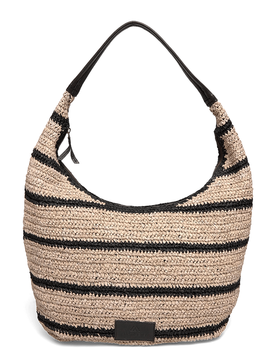 Markberg - SoleaMBG Bag, Raffia - modetrends - natural/black mix w/black - 1