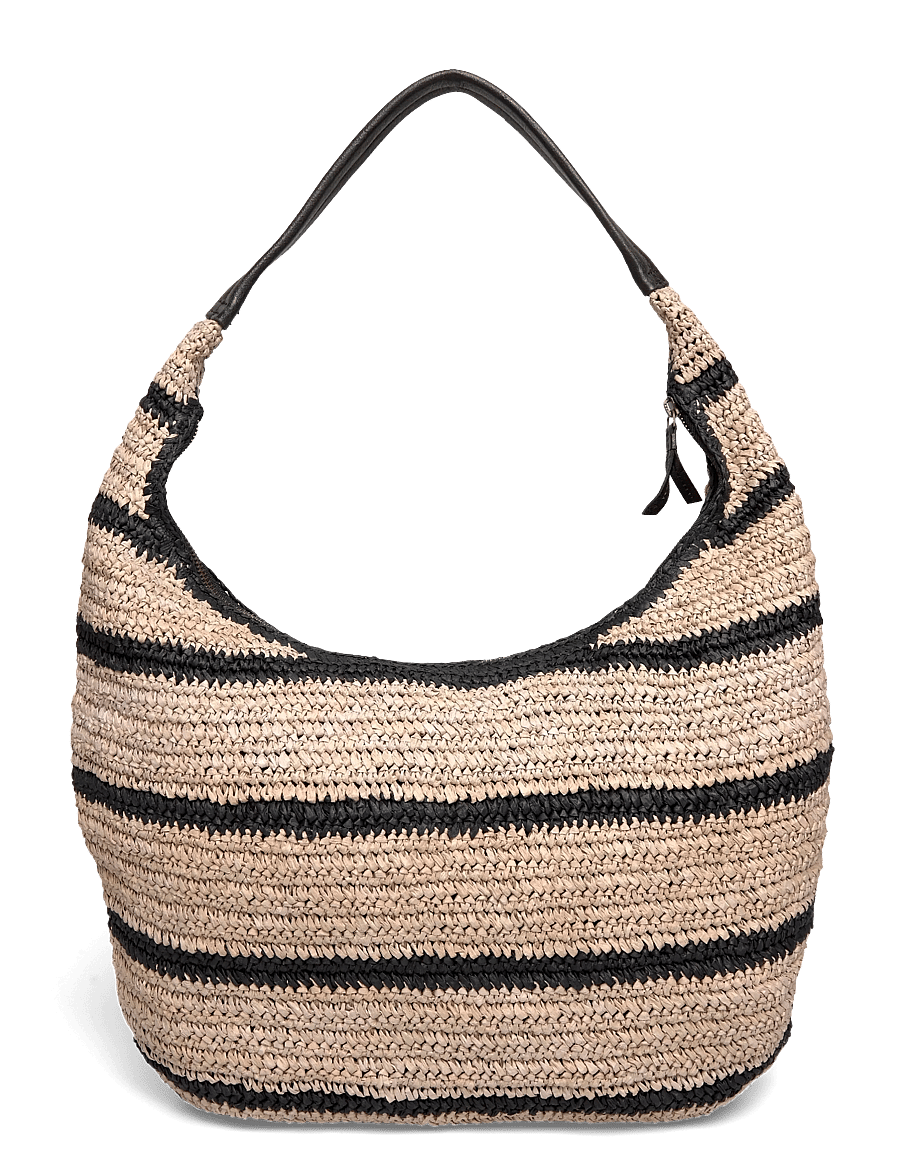 Markberg - SoleaMBG Bag, Raffia - modetrends - natural/black mix w/black - 2