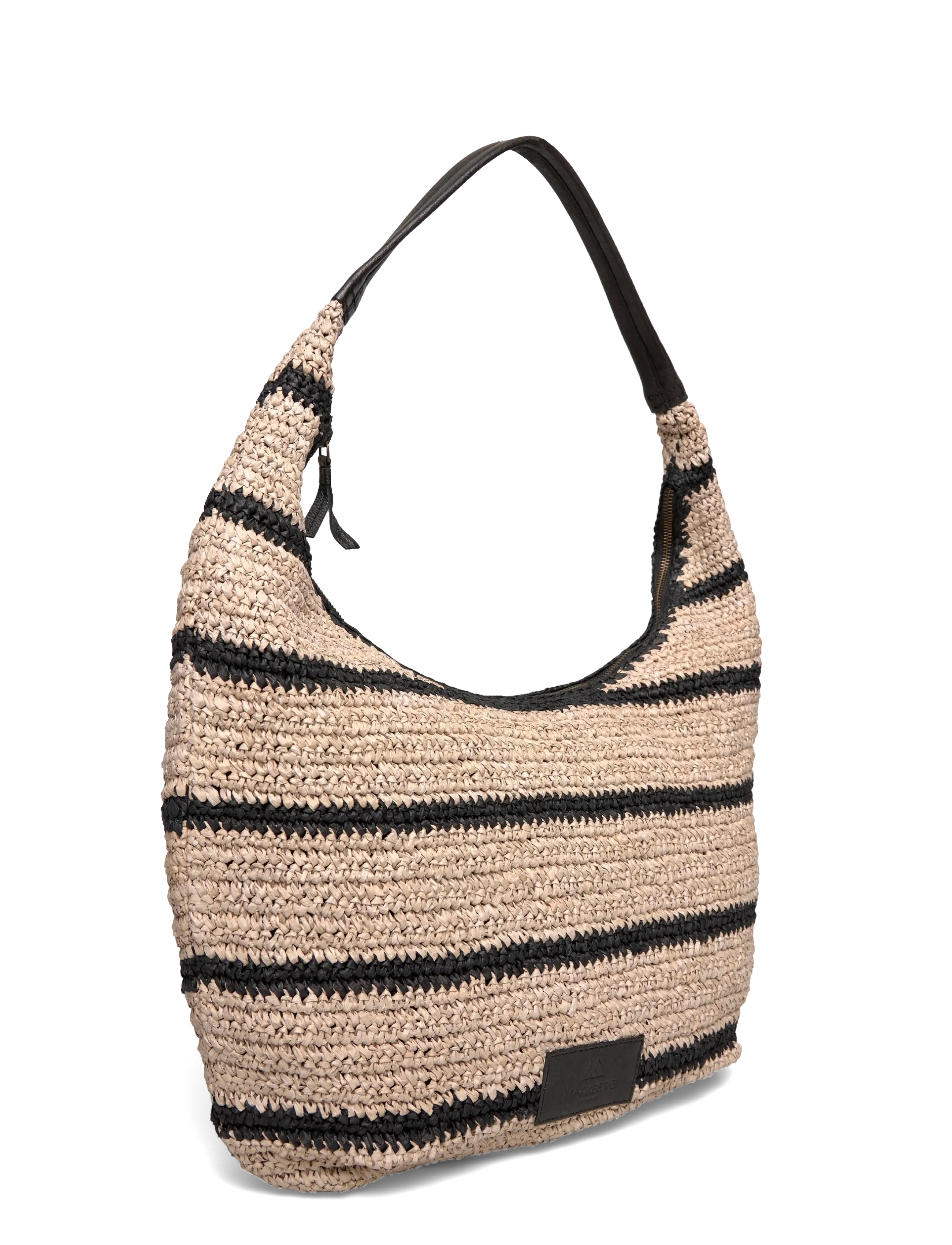 Markberg - SoleaMBG Bag, Raffia - modetrender - natural/black mix w/black - 3
