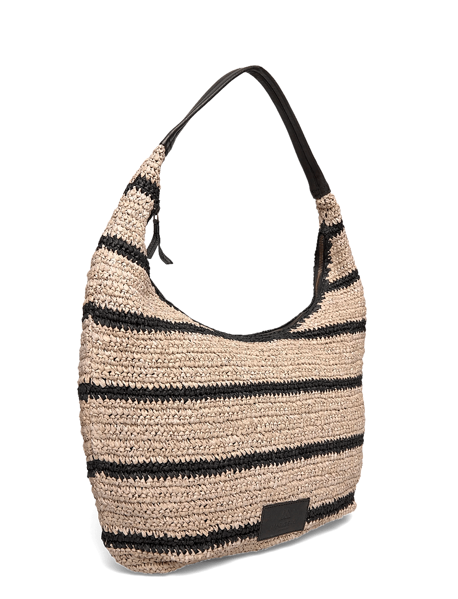 Markberg - SoleaMBG Bag, Raffia - modetrends - natural/black mix w/black - 3