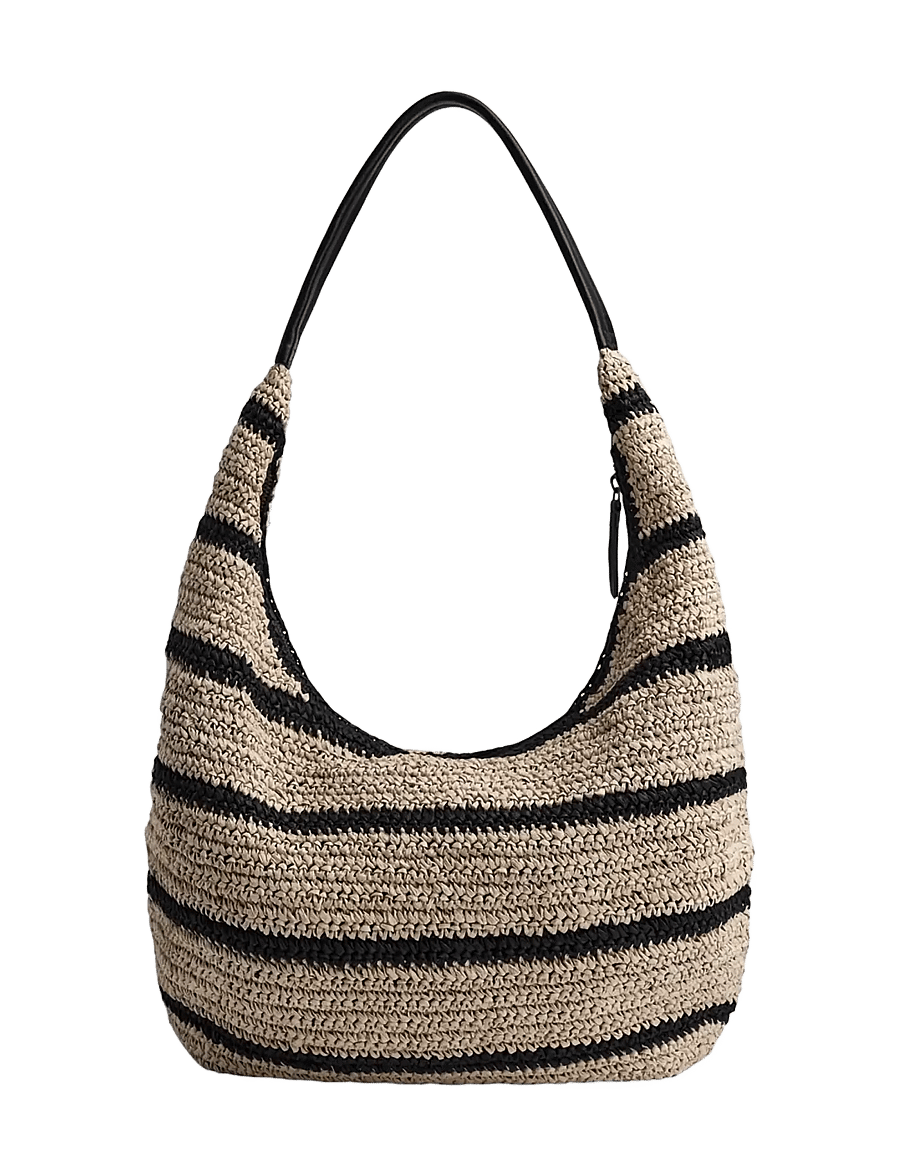 Markberg - SoleaMBG Bag, Raffia - modetrends - natural/black mix w/black - 5