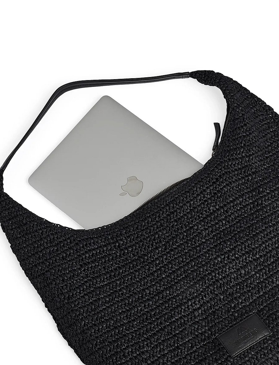 Markberg - SoleaMBG Bag, Raffia - mode trends - black w/black - 5