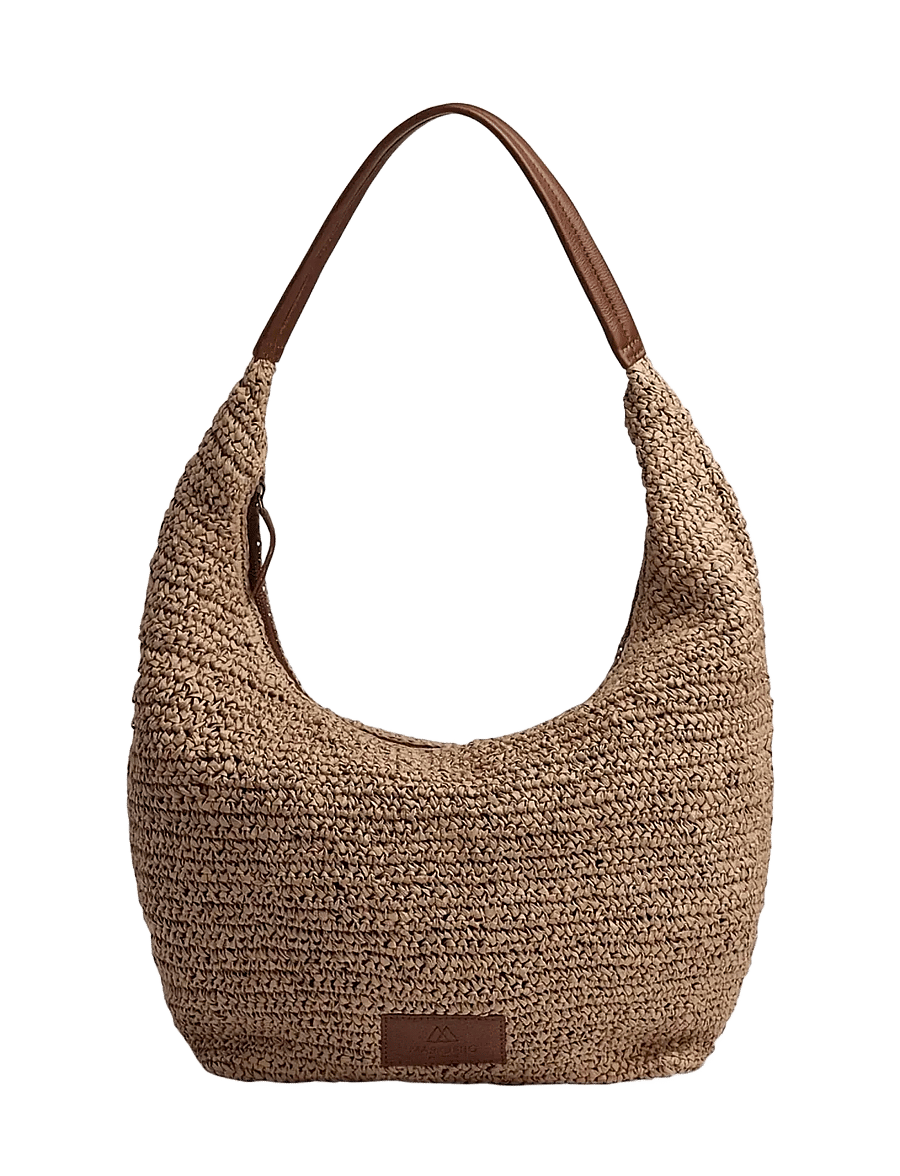Markberg - SoleaMBG Bag, Raffia - mode trends - natural w/cognac - 1