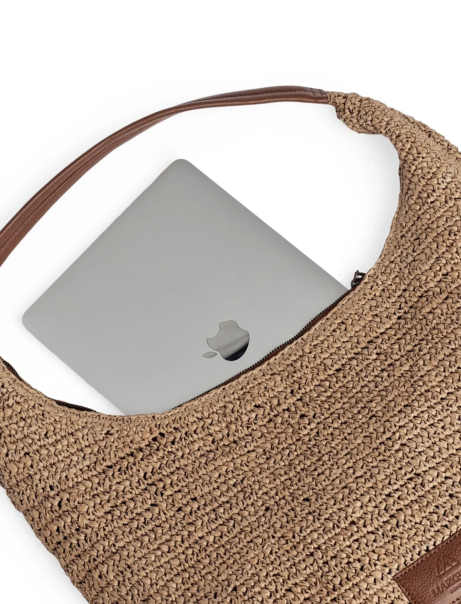 Markberg - SoleaMBG Bag, Raffia - vinsældir í tísku - natural w/cognac - 5