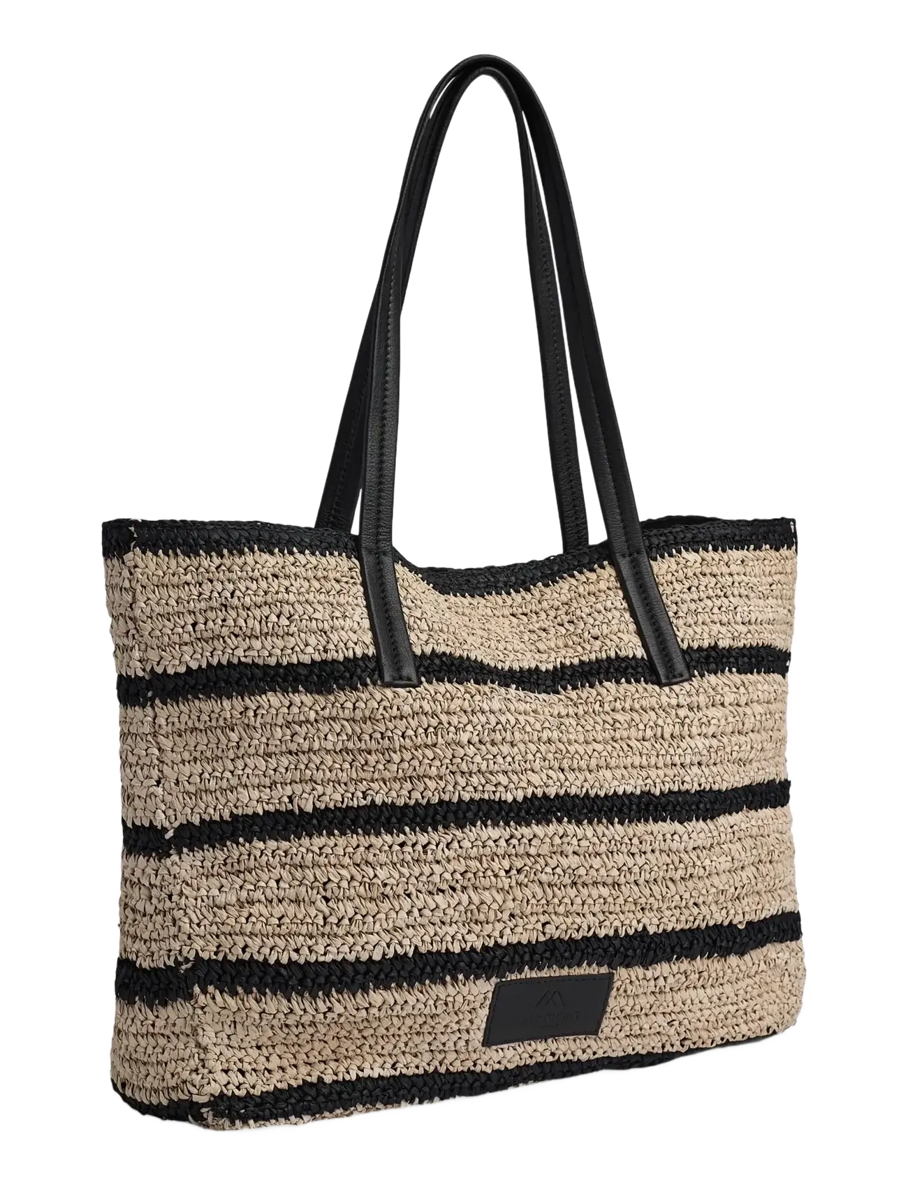 Markberg - AvaniMBG Shopper, Raffia - shoppingväskor - natural/black mix w/black - 2