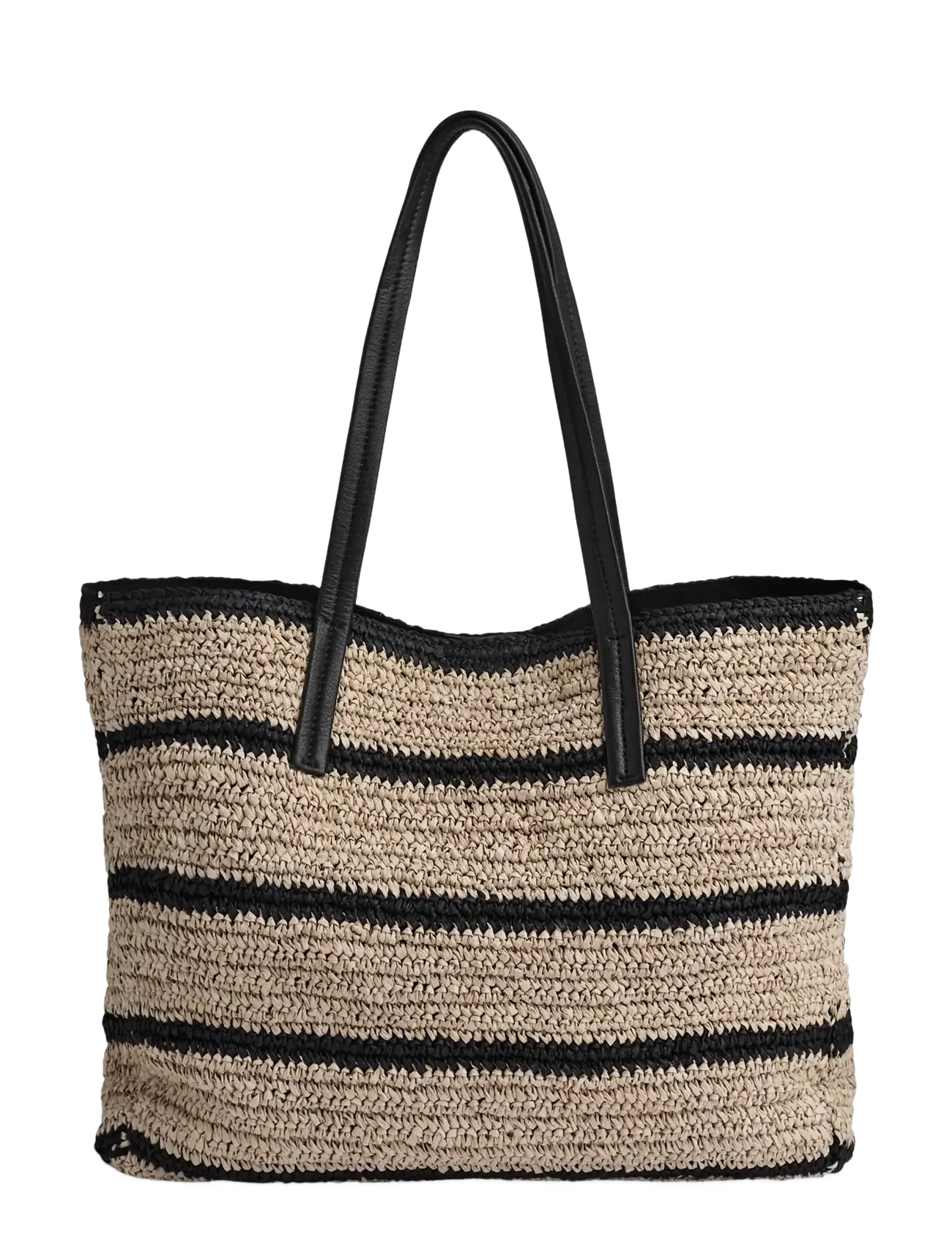 Markberg - AvaniMBG Shopper, Raffia - shoppingväskor - natural/black mix w/black - 4