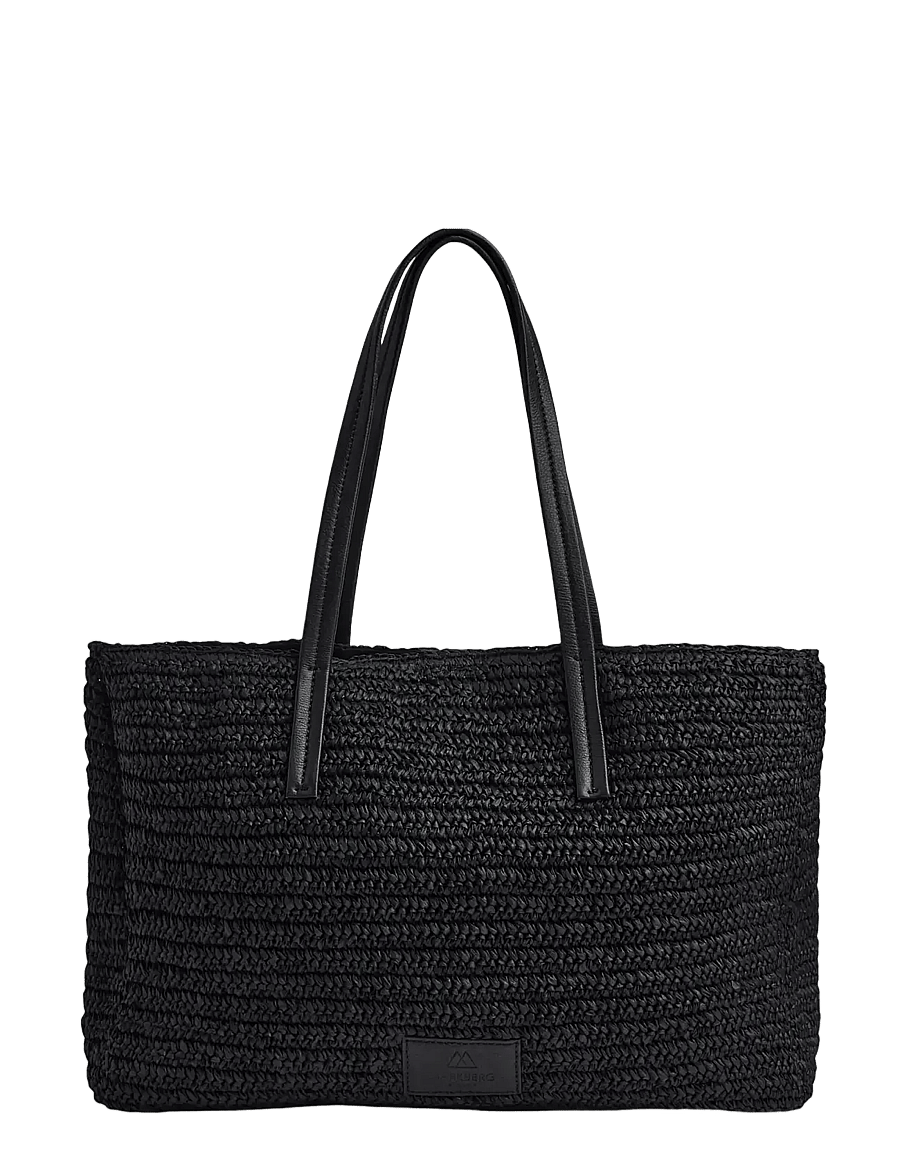 Markberg - AvaniMBG Shopper, Raffia - shoppere - black w/black - 0