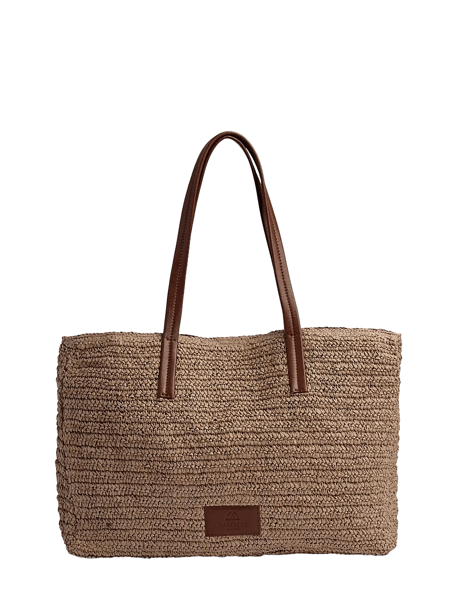 Markberg - AvaniMBG Shopper, Raffia - shoppere - natural w/cognac - 1