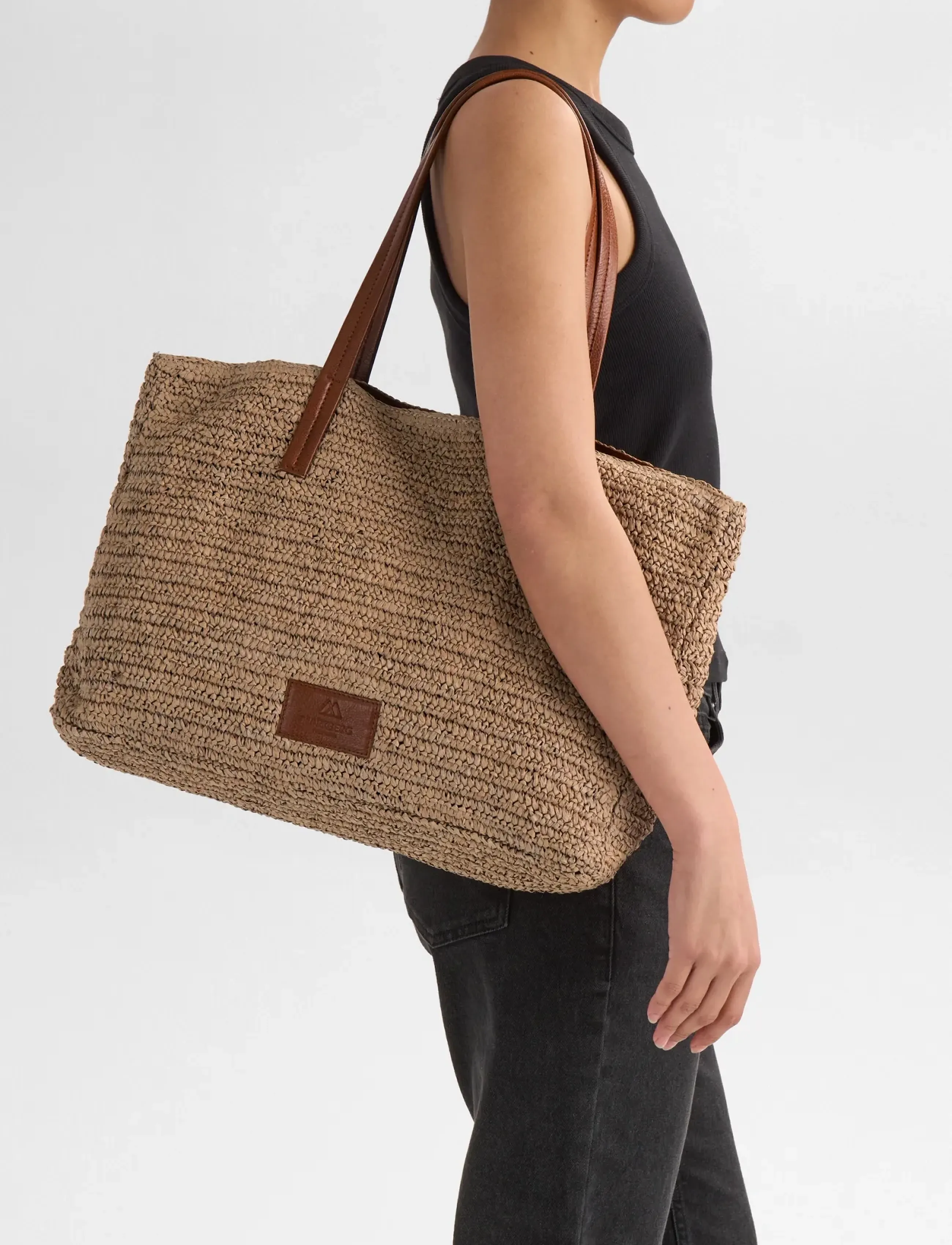 Markberg Avanimbg Shopper, Raffia, One Size, Bags, Beige - Shoppers, Frauen