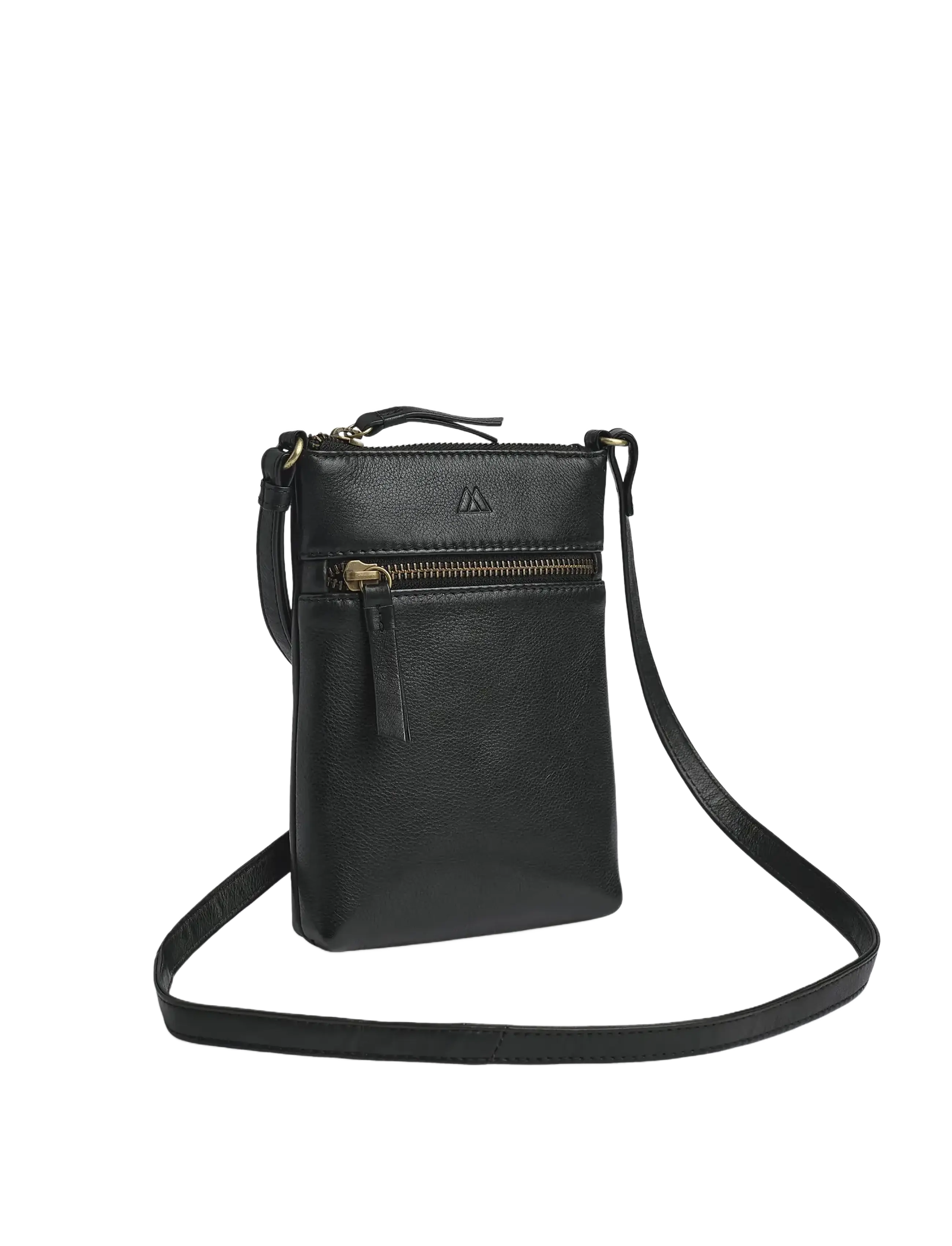Markberg - AvenMBG Cross. Bag, Soft Vin. - modetrender - black w/br. gold - 2