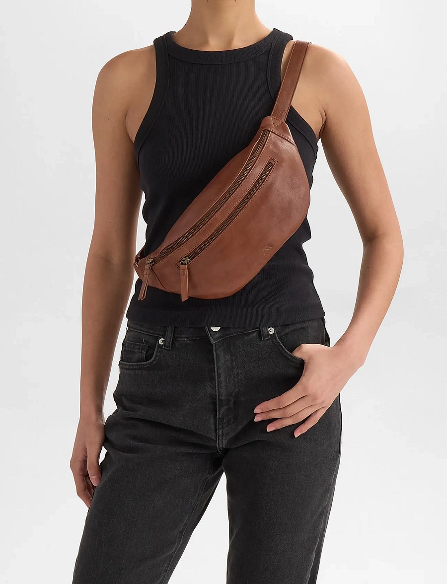 Markberg - AiloMBG Bum Bag, Soft Vintage - mode trends - cognac w/br. gold - 0