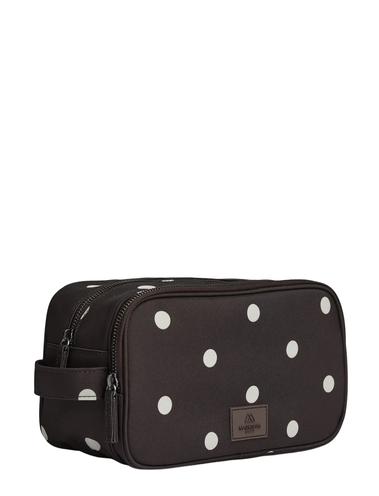 Markberg - CareMBG Toiletry Bag, Recycled - mode trends - polka dot, brown - 1