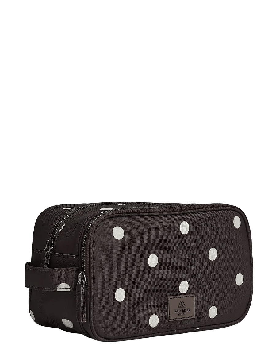 Markberg - CareMBG Toiletry Bag, Recycled - mode trends - polka dot, brown - 1