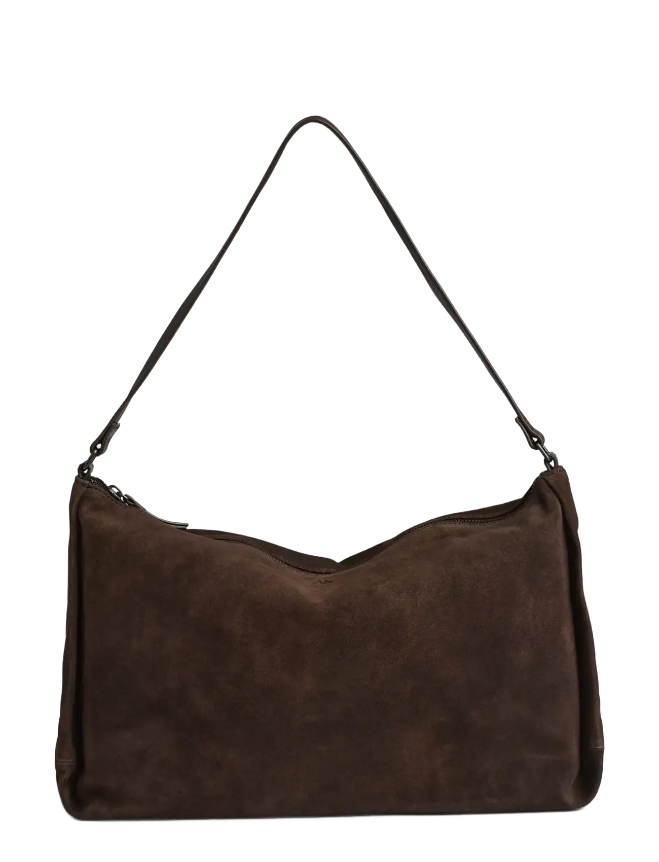 Markberg ClaudiaMBG Bag, Suede - Axelremsväskor - DARK BROWN / brown