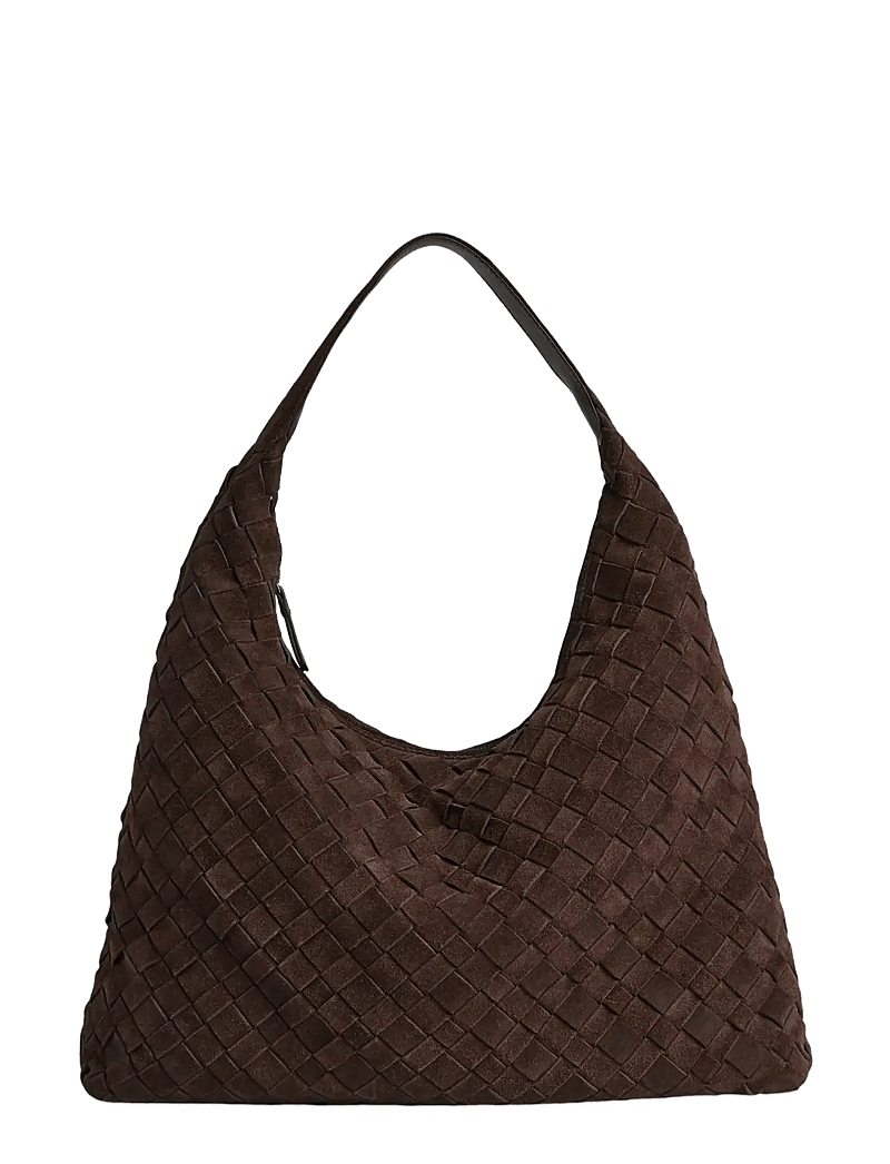 Markberg - ZoenaMBG Bag, Suede Weave - mode trends - dark brown - 1