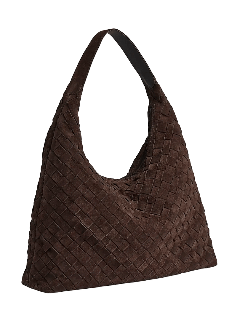 Markberg - ZoenaMBG Bag, Suede Weave - mode trends - dark brown - 2