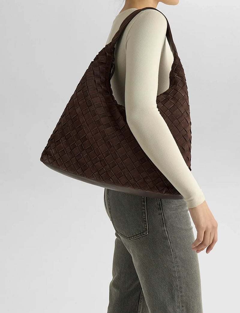Markberg - ZoenaMBG Bag, Suede Weave - mode trends - dark brown - 0